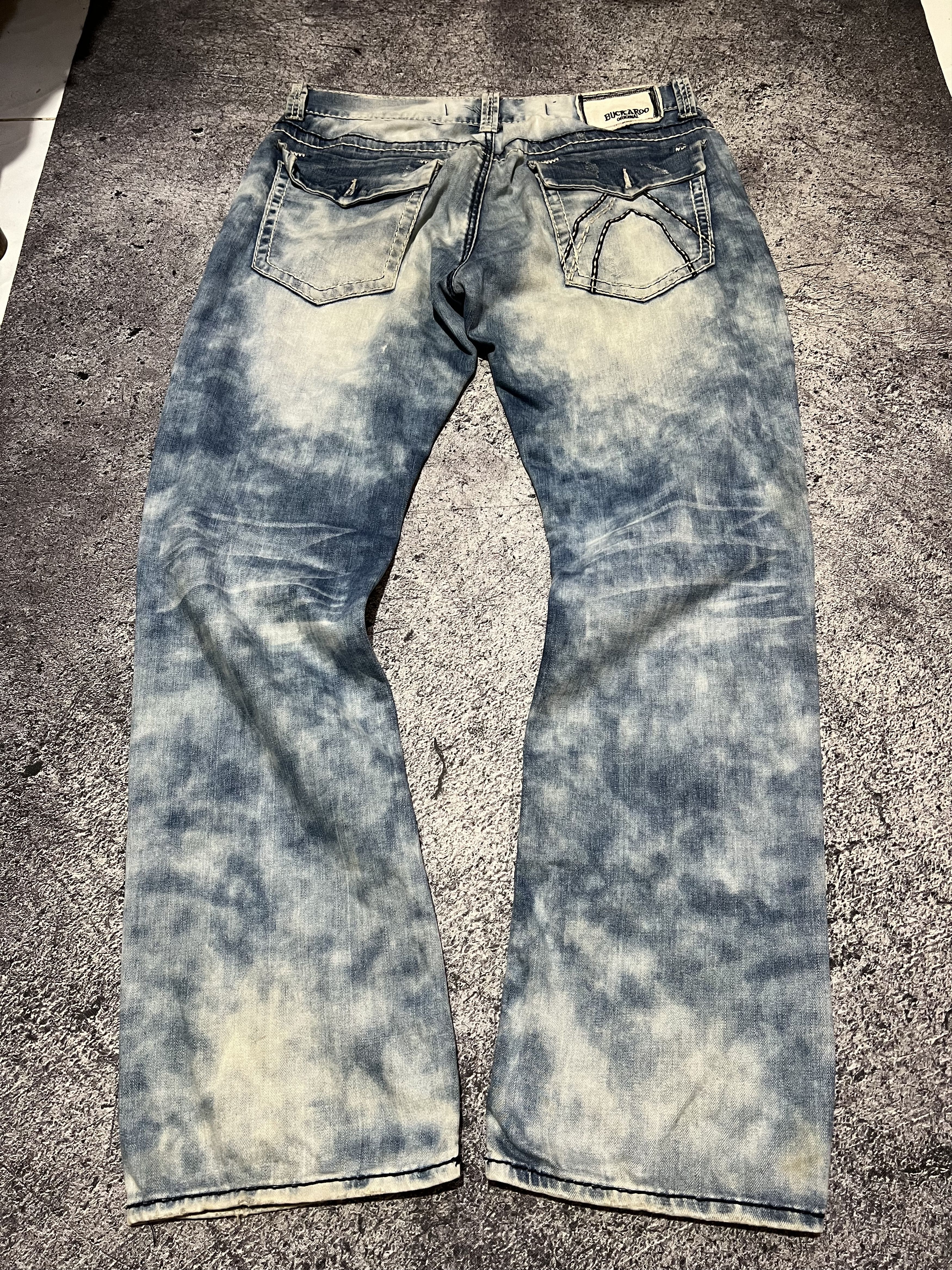 Japanese Brand 2000s Japanese Buckaroo Acid Wash Jeans y2k Lgb Size US 36 / EU 52 - 2 Thumbnail