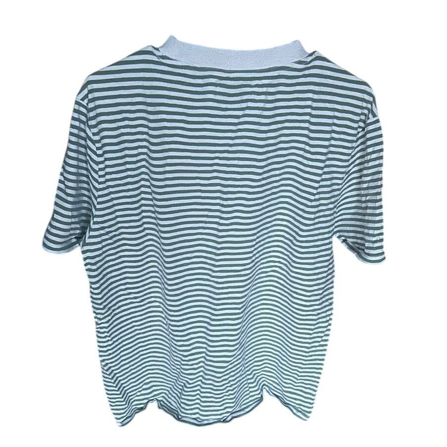 Guess VTG Guess Originals White Green Striped Tee Embroidered Logo Size US M / EU 48-50 / 2 - 4 Thumbnail