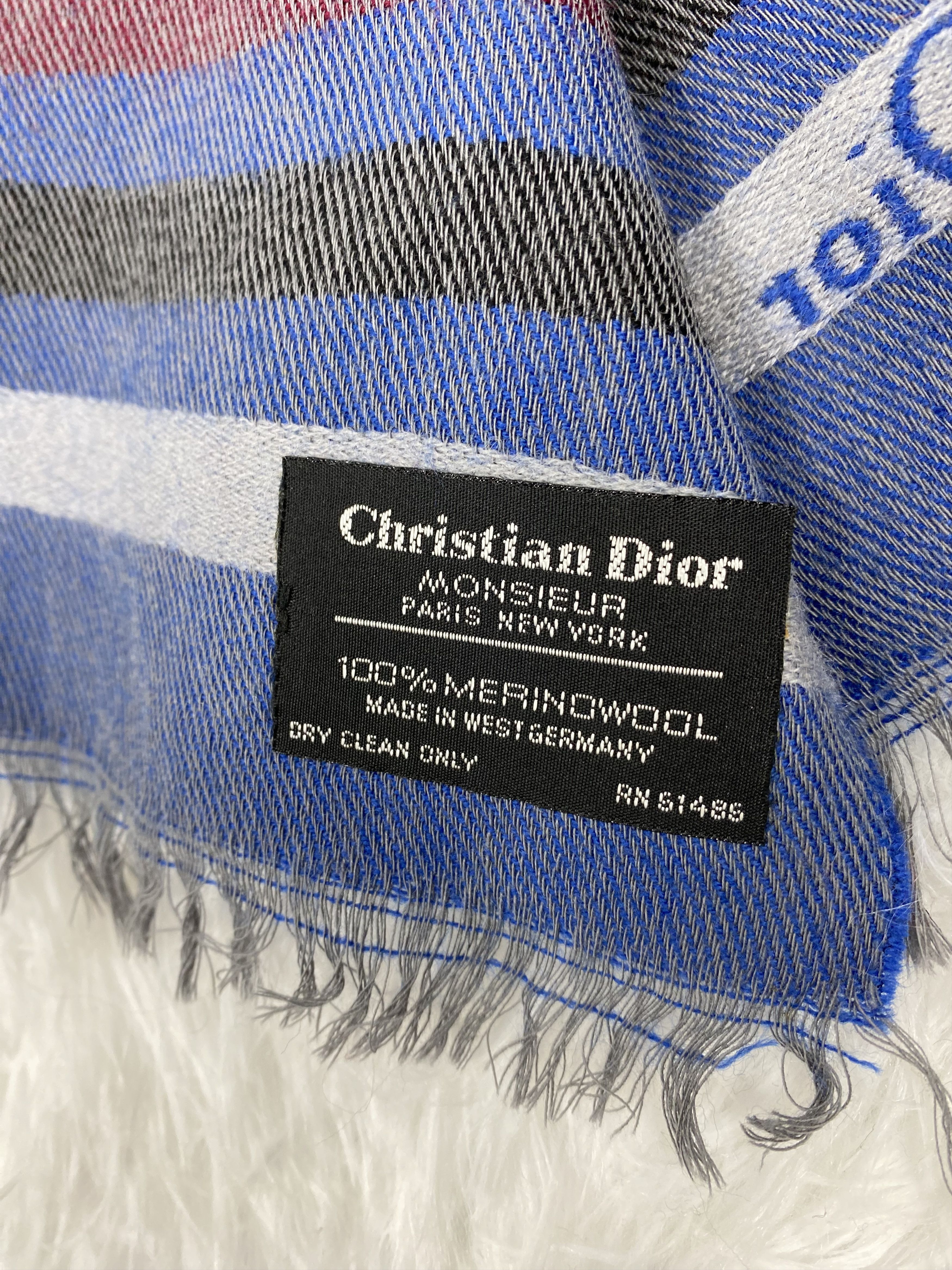 Christian Dior Monsieur Vintage Christian Dior Scarf / Muffler Neckwear PM0047 Size ONE SIZE - 6 Thumbnail