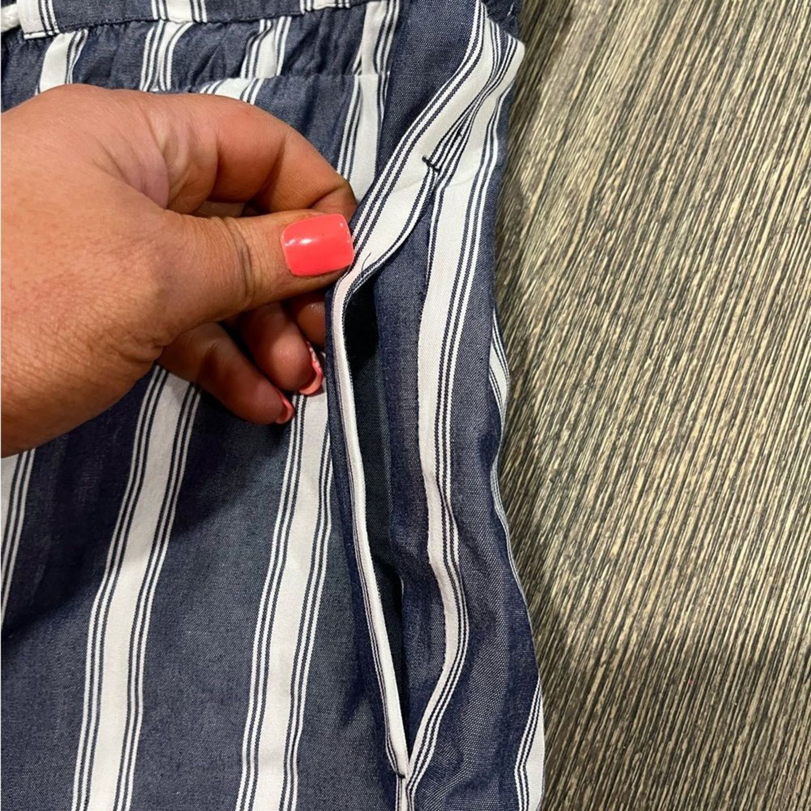 J. Jill NWOT J. Jill Wide Leg Pants Striped High-Rise Tie Front S Size 27" / US 4 / IT 40 - 6 Thumbnail