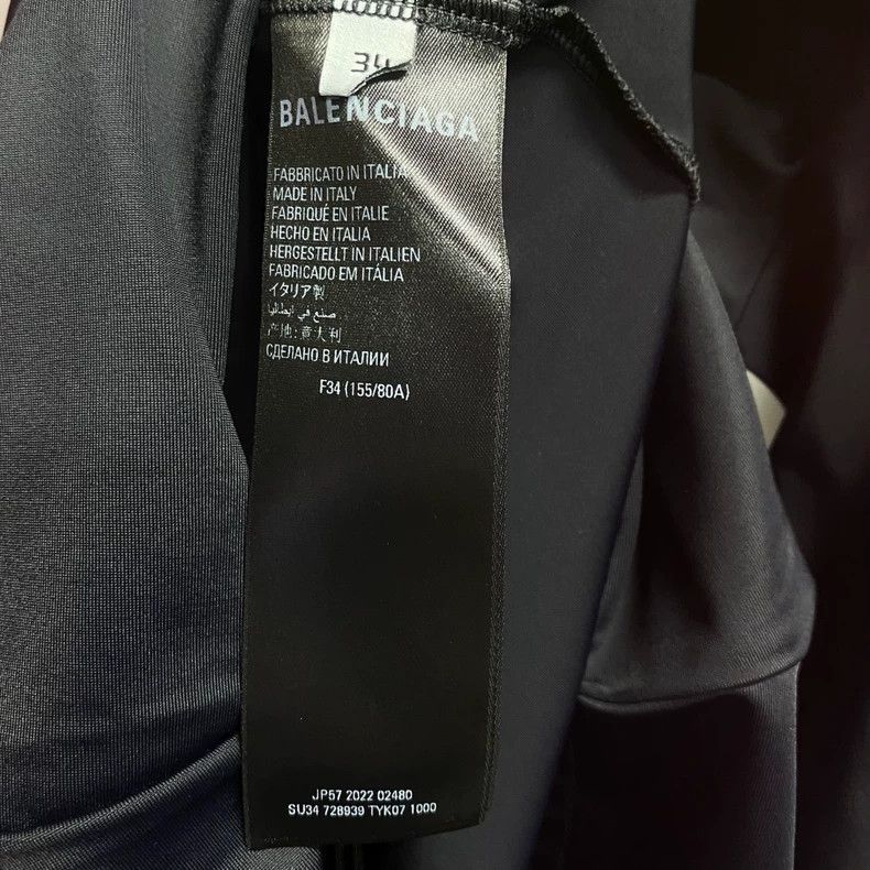 Balenciaga size 34 Black print logo dress