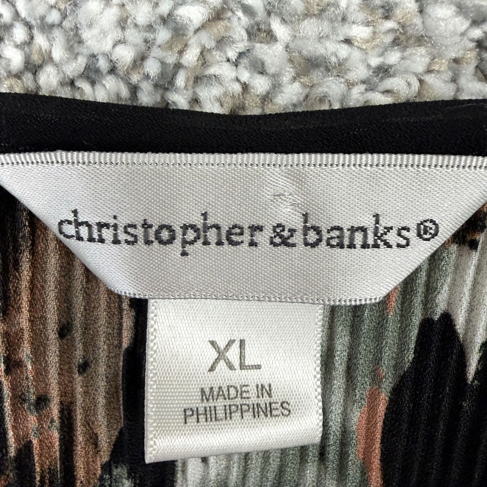 Vintage Christopher & Banks Blouse XL Abstract Floral Fairy Grunge Semi-Sheer Artsy Size XL / US 12-14 / IT 48-50 - 5 Thumbnail