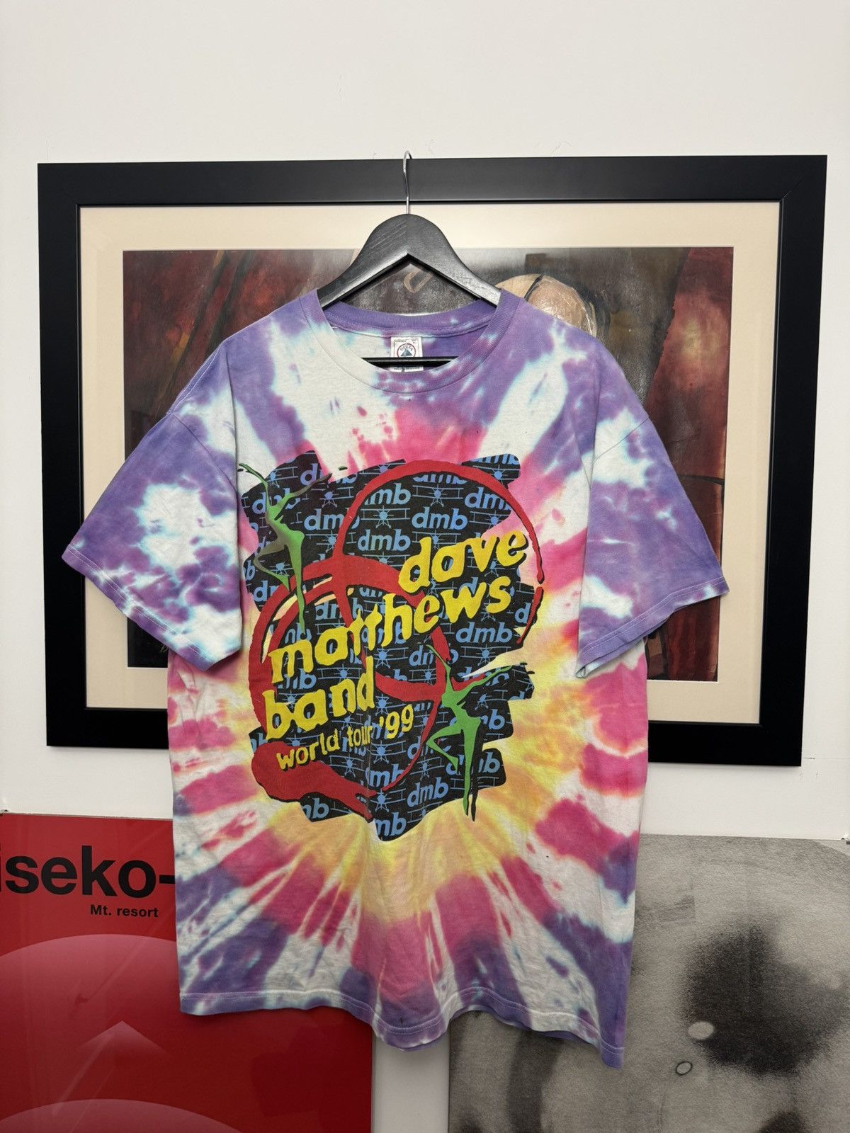 Band Tees Vintage 90s Dave Matthews World Tour Band Tee Tye Dye Og 99 Size US XL / EU 56 / 4 - 1 Thumbnail