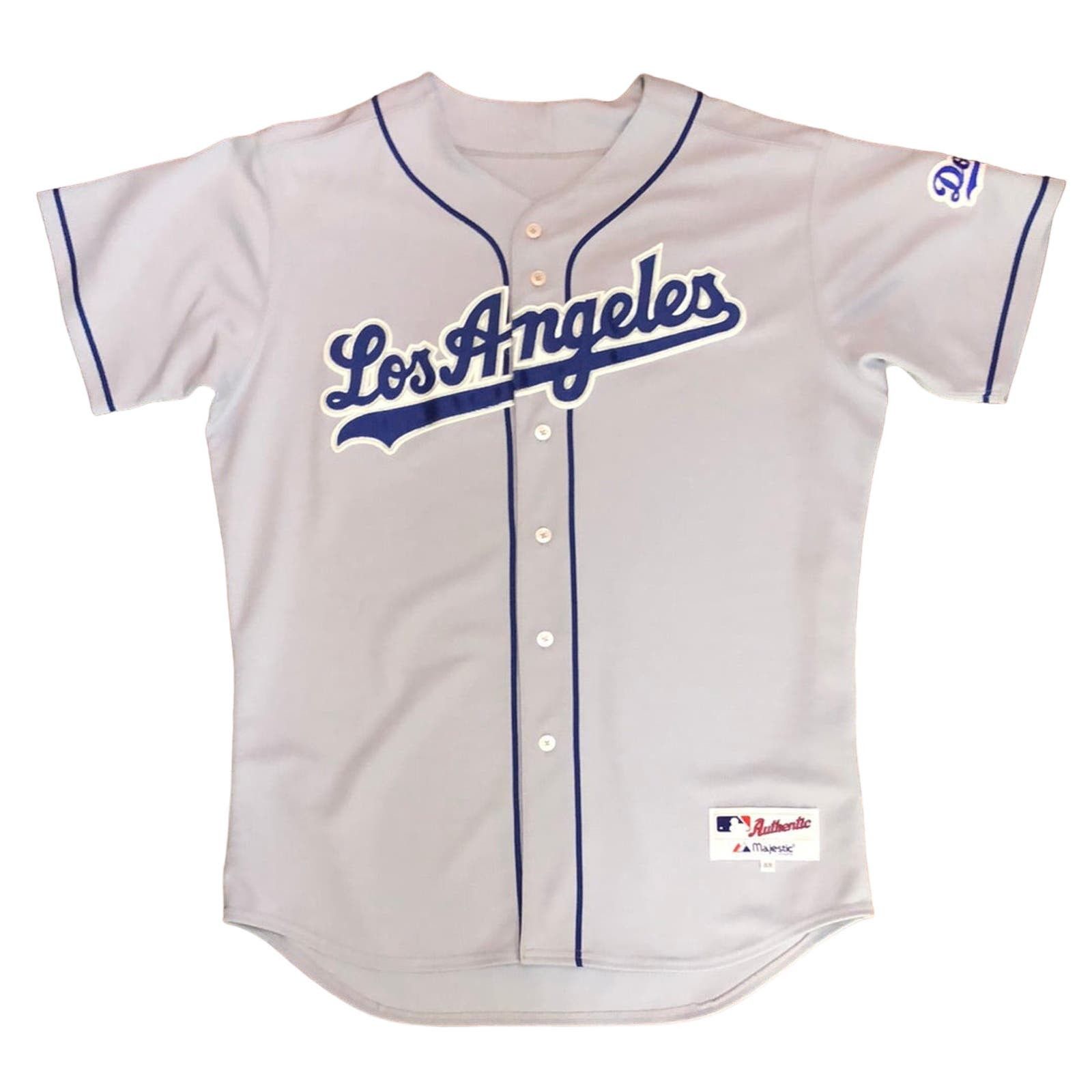 image of Vintage La Dodgers Jersey Majestic Authentic Collection XL in Grey, Men's