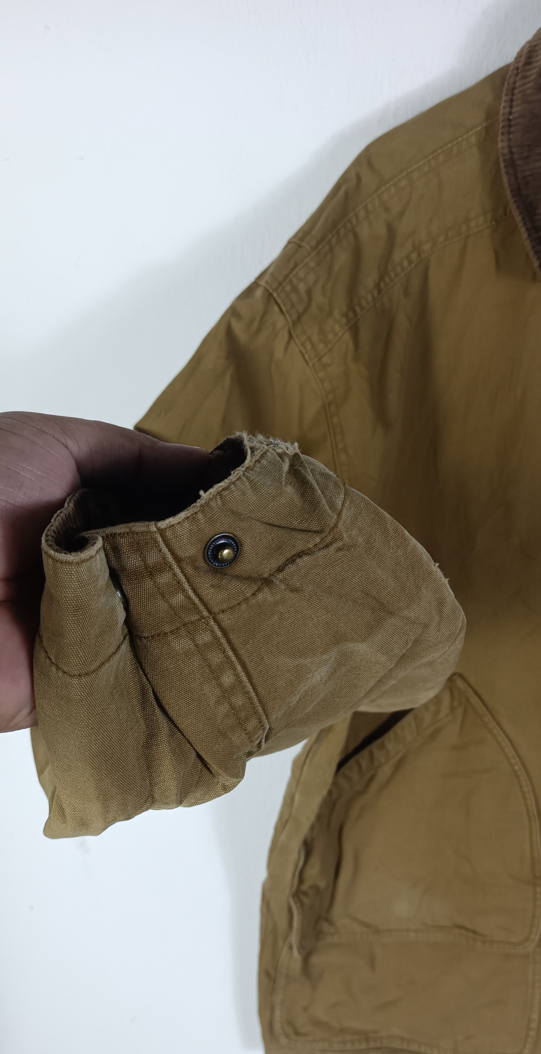Roundtree & Yorke Vintage 🔥 RoundTree And Yorke Mens Browns Chore Jacket Size US L / EU 52-54 / 3 - 9 Thumbnail