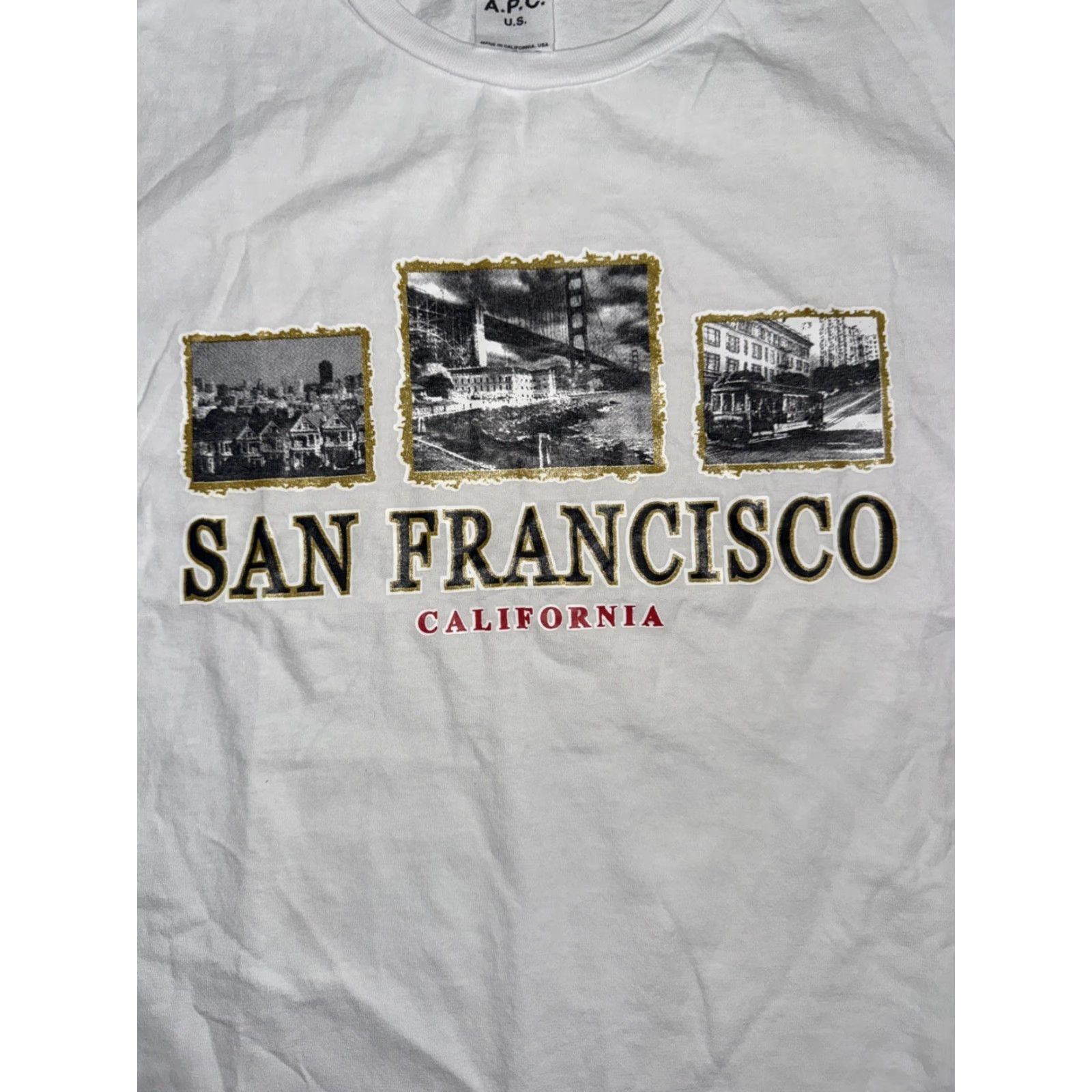 A.P.C. A.P.C. San Francisco California Graphic T-Shirt White Men’s Medium Size US M / EU 48-50 / 2 - 2 Thumbnail