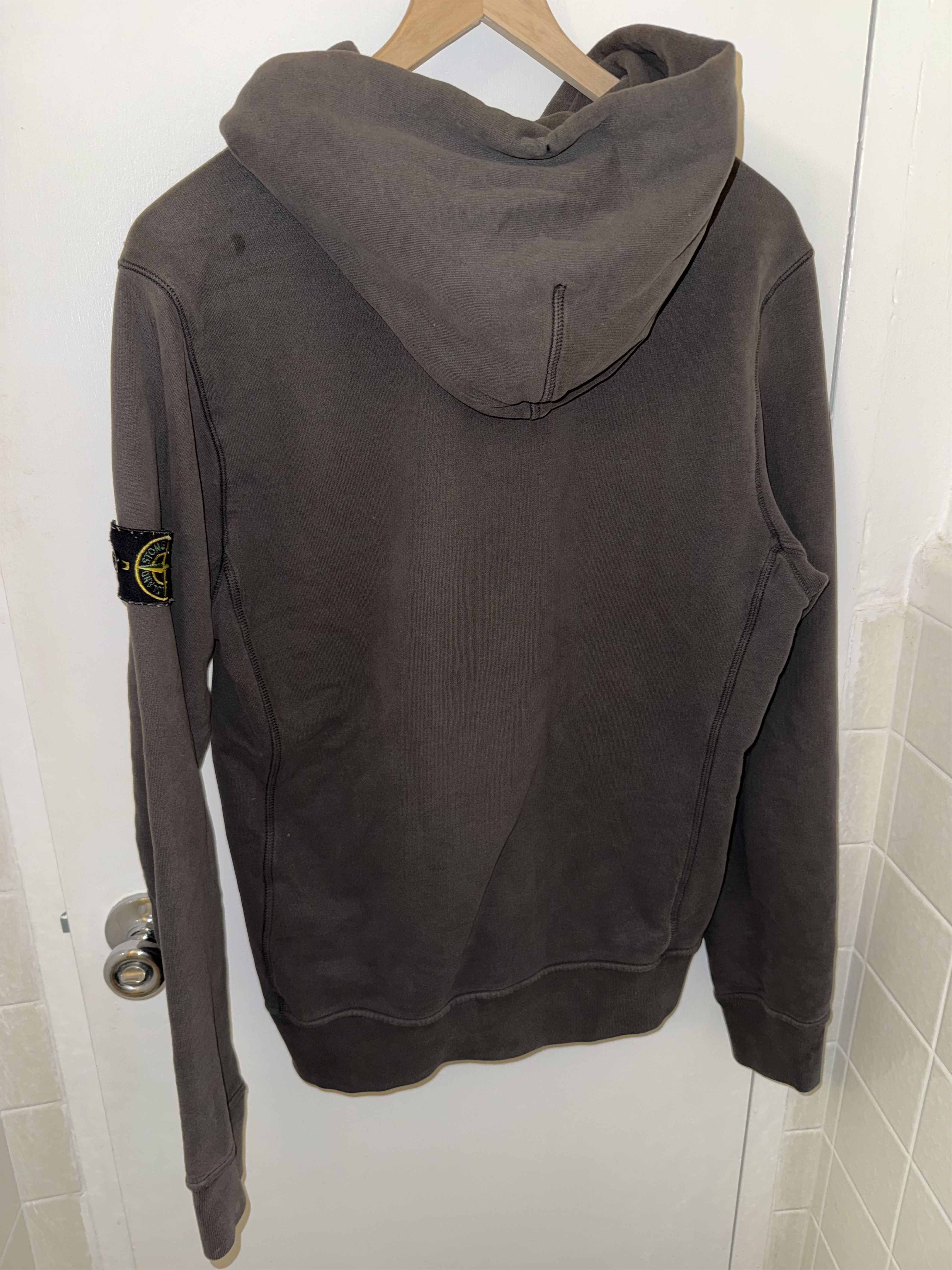 Stone Island Stone Island Black 100% Cotton Pullover Hoodie - Size M Size US M / EU 48-50 / 2 - 2 Thumbnail