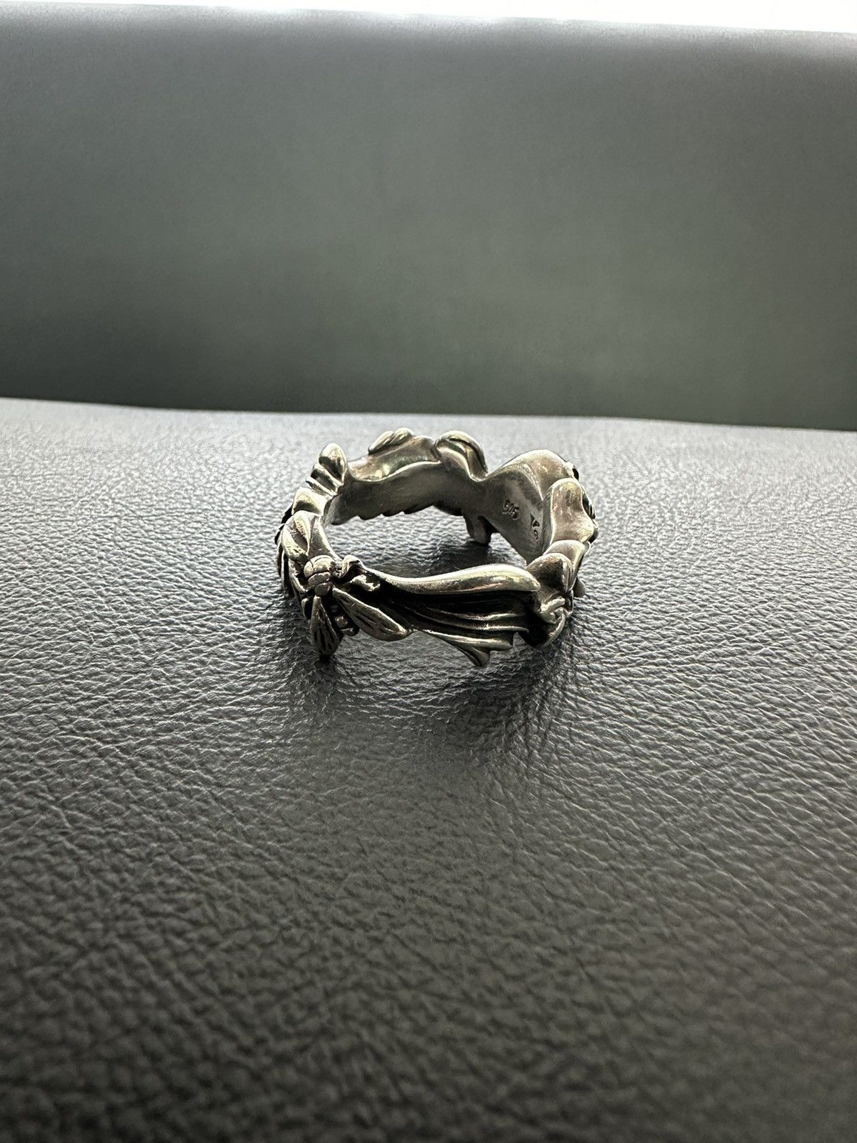 Werkstatt Munchen Werkstatt:München Floral Skull Ring Size ONE SIZE - 4 Thumbnail