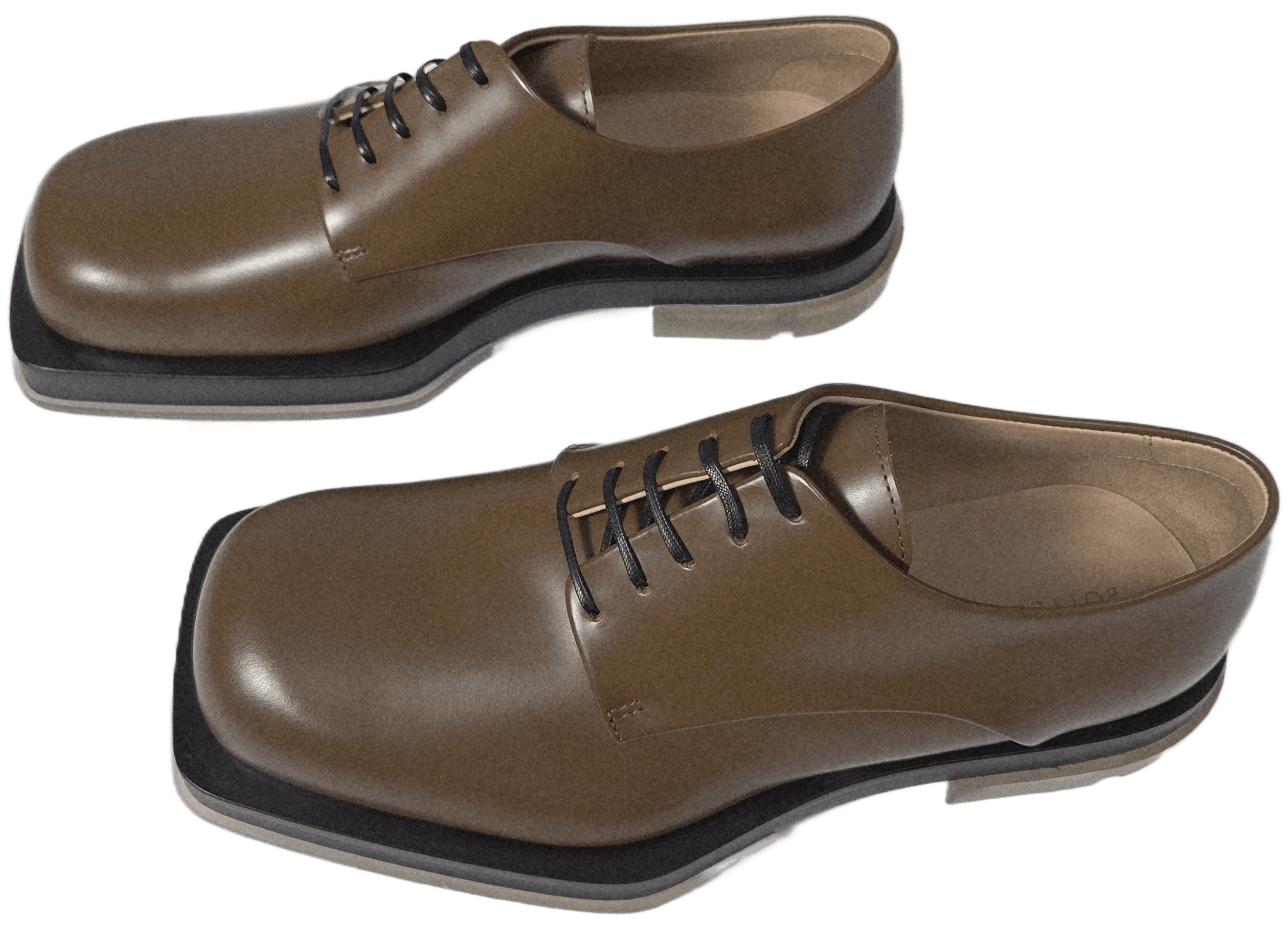 Bottega Veneta Bottega Veneta Lennon Rubber-Lug Sole Leather Derby shoes Size US 9 / EU 42 - 3 Thumbnail