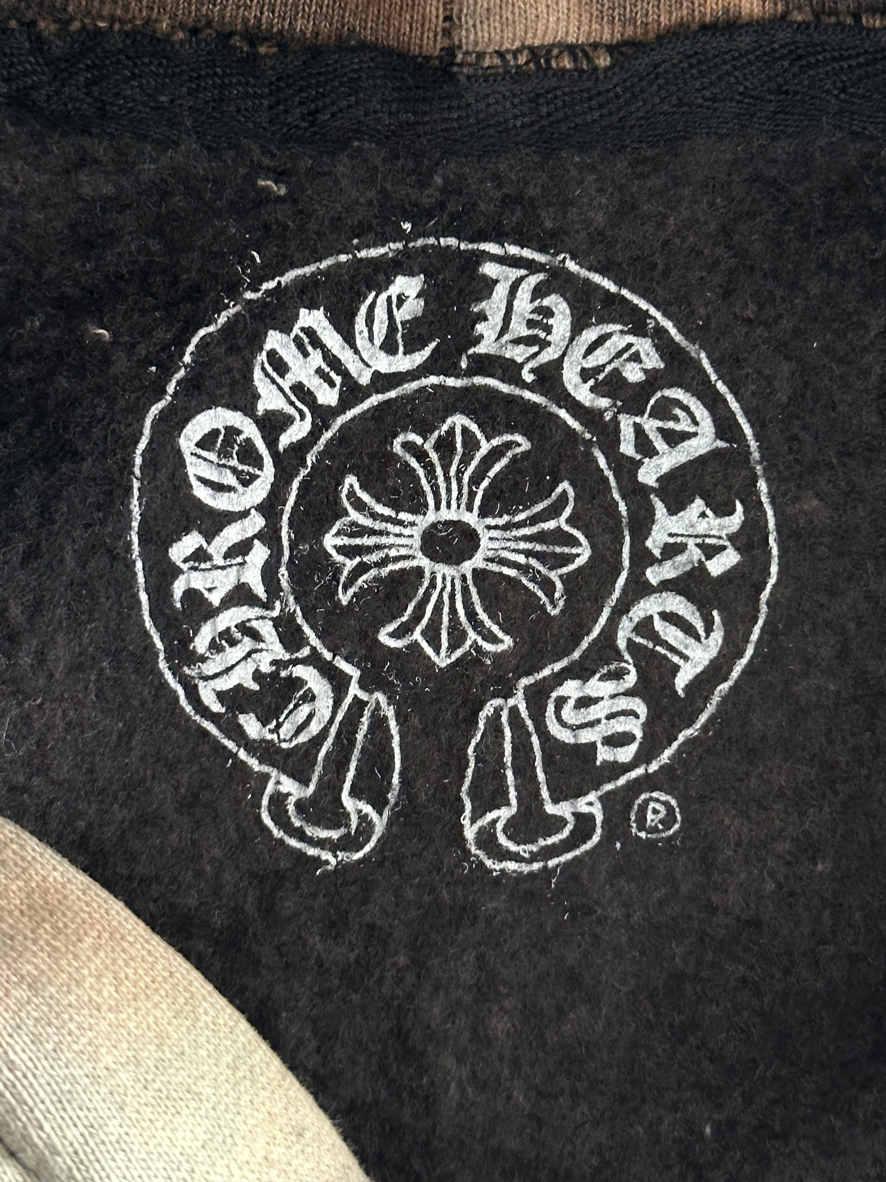 Chrome Hearts Off-White CVTVLIST Black Tie-Dye Bleached Hoodie Size US L / EU 52-54 / 3 - 3 Thumbnail