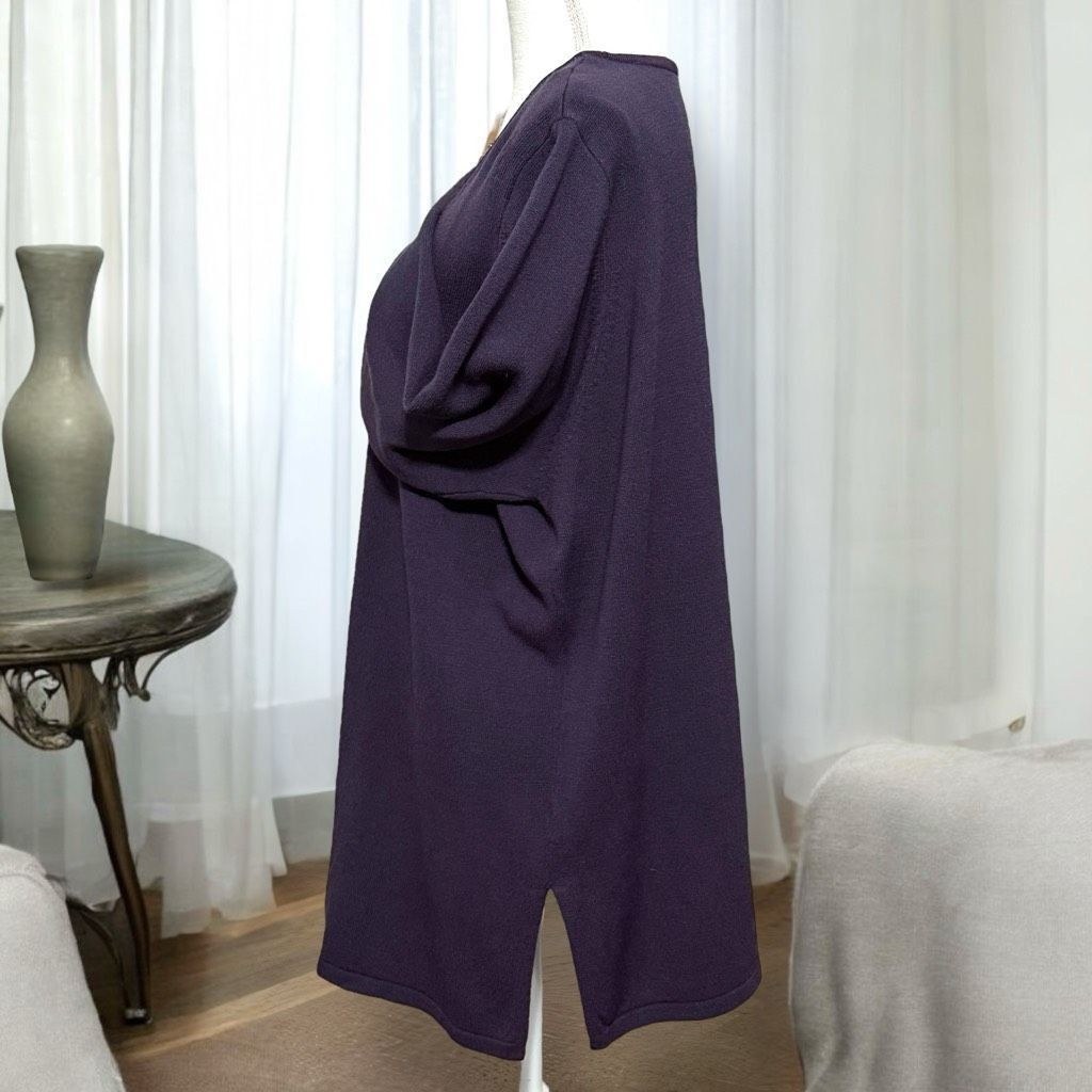Other Venezia Jeans Vintage Eggplant Purple Tunic Sweater Scoop Neck Sz 22/24 3X Size 3XL / US 20-22 - 2 Thumbnail