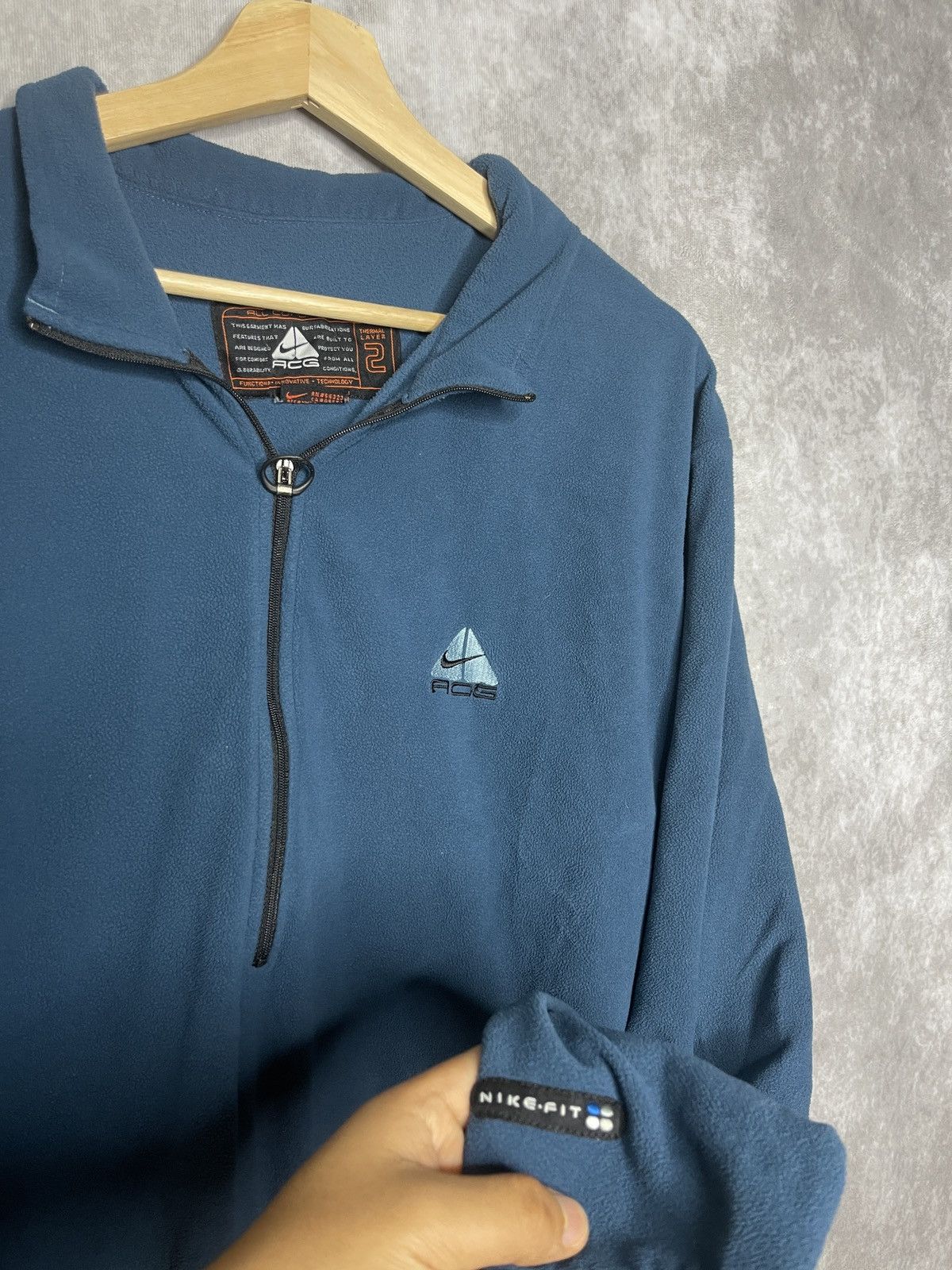 Nike ACG × Vintage Vintage Nike ACG Fleece Quarter Zip XL Size US XL / EU 56 / 4 - 3 Thumbnail