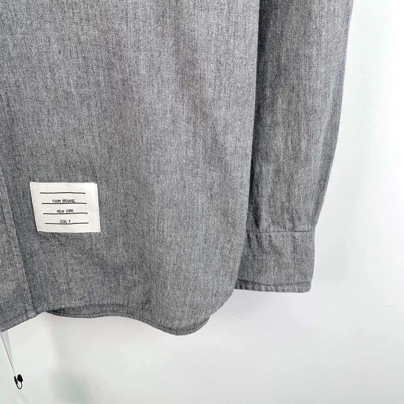 Thom Browne Thom browne Gray classic four-bar cotton lapel single-breas Size US XL / EU 56 / 4 - 4 Thumbnail