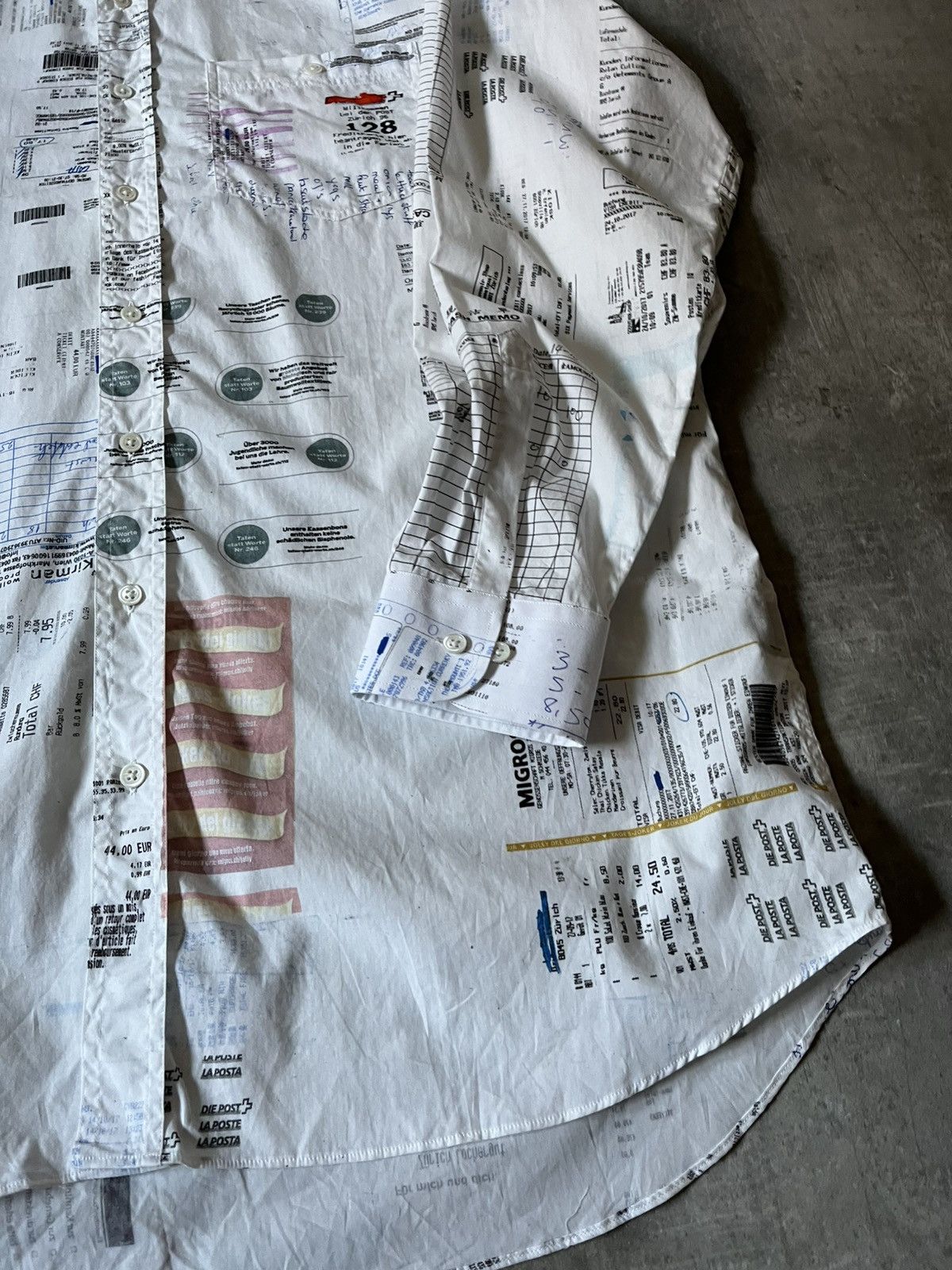 Vetements Vetements Hiver 2019 Receipt white button up shirt Size US M / EU 48-50 / 2 - 4 Thumbnail