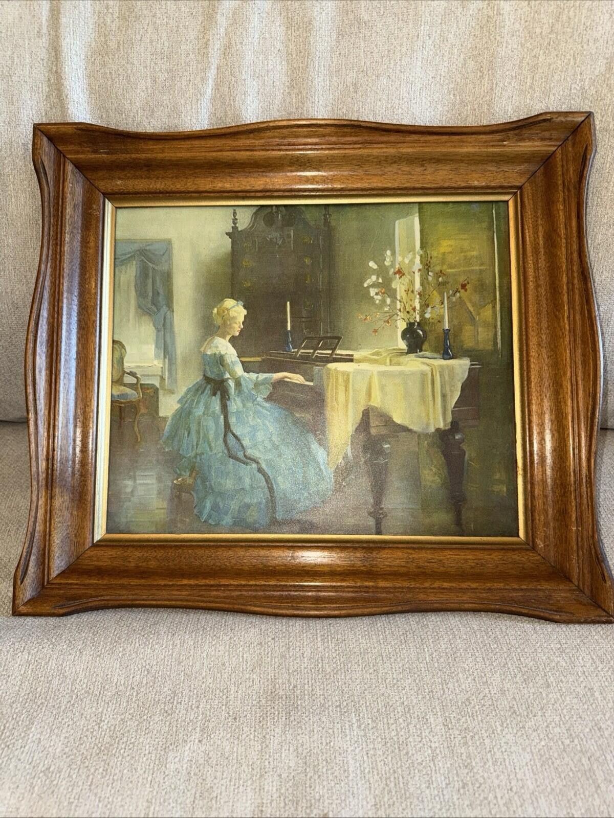 Other Marguerite Stuber Pearson Framed Litho Lady Playing Piano Size ONE SIZE - 2 Thumbnail