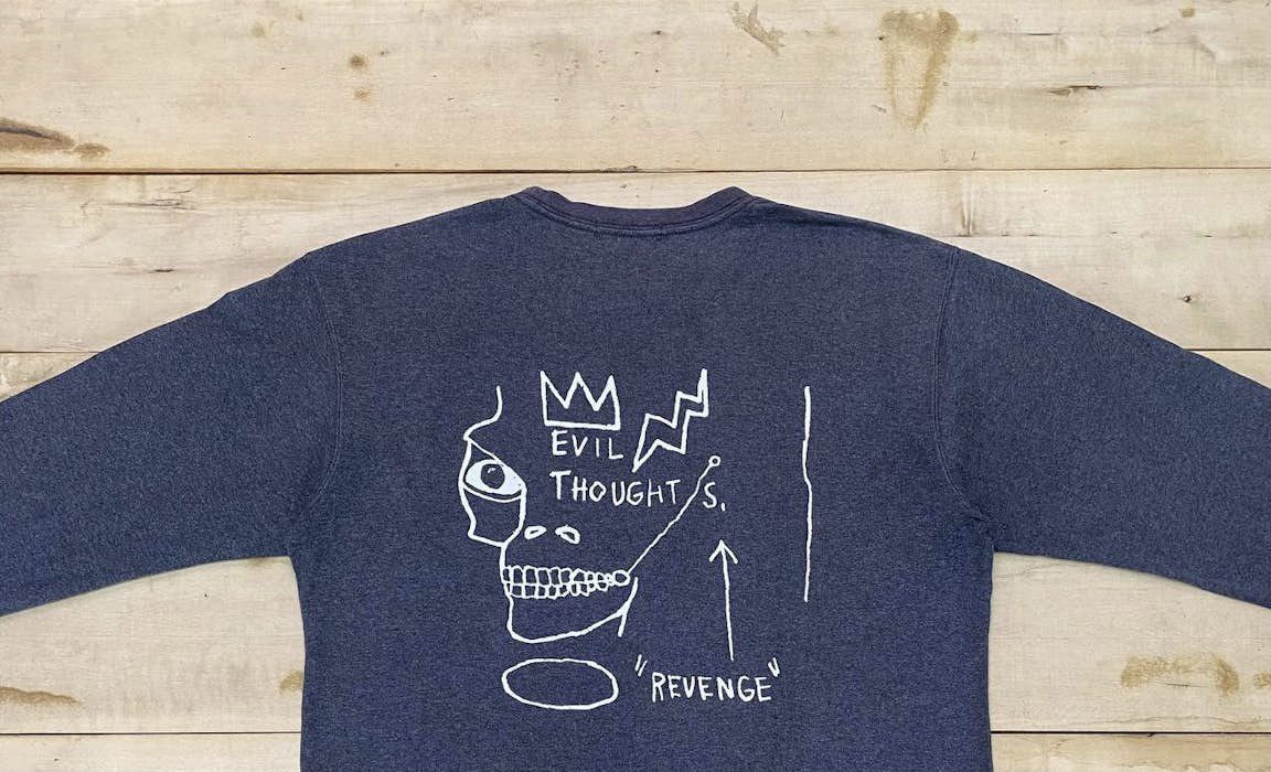 Jean-Michel Basquiat × Uniqlo B190 JEAN MICHEL BASQUIAT REVENGE EVIL THOUGHT TEE Size US M / EU 48-50 / 2 - 1 Thumbnail