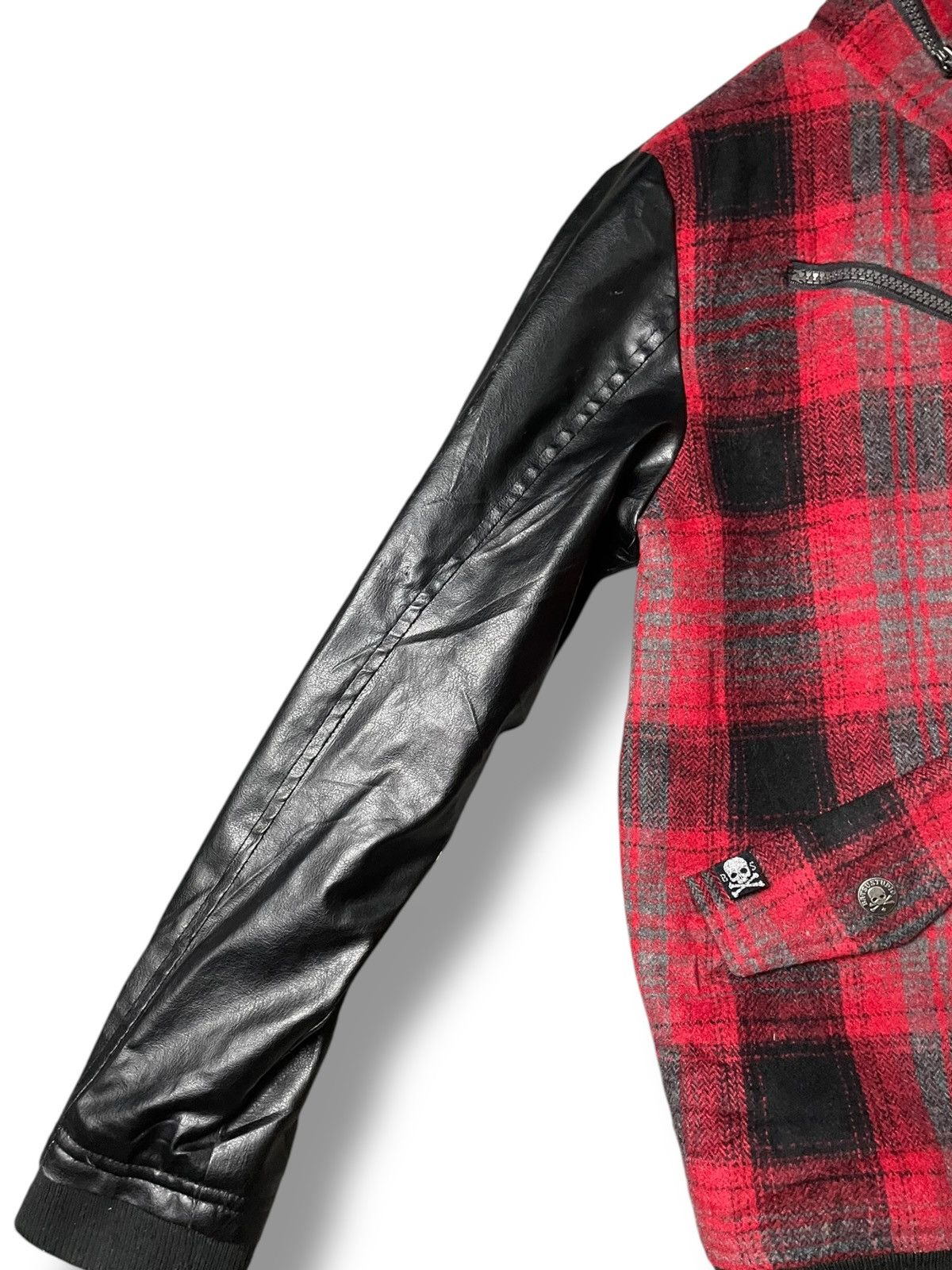 Japanese Brand × Seditionaries × Vintage BA-TSU Studio Rock Steady Leather Varsity Jacket (94) Size US XXS / EU 40 - 6 Thumbnail