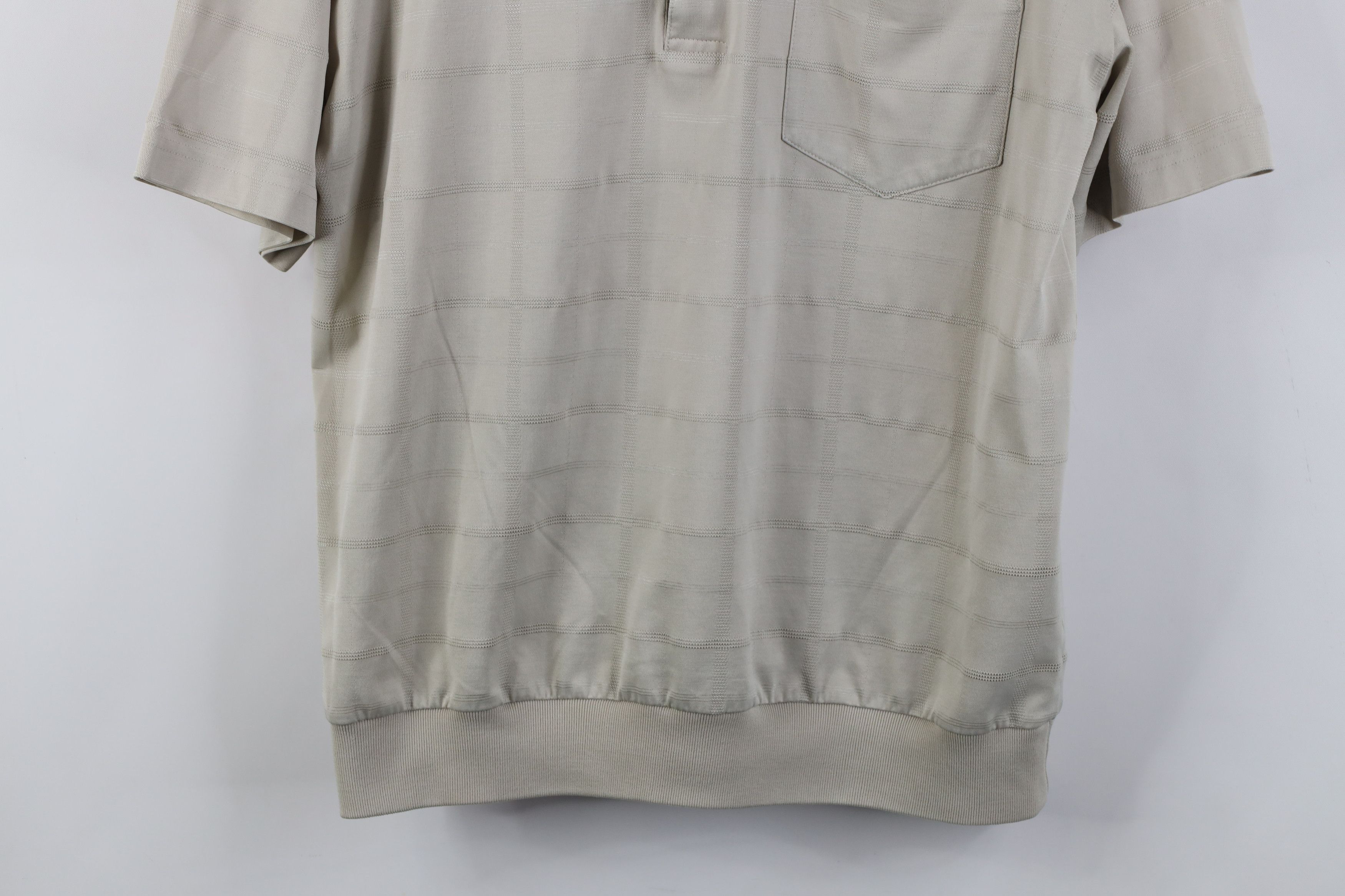 Vintage Vintage 90s Streetwear Knit Pullover Polo Shirt Beige Size US M / EU 48-50 / 2 - 3 Thumbnail