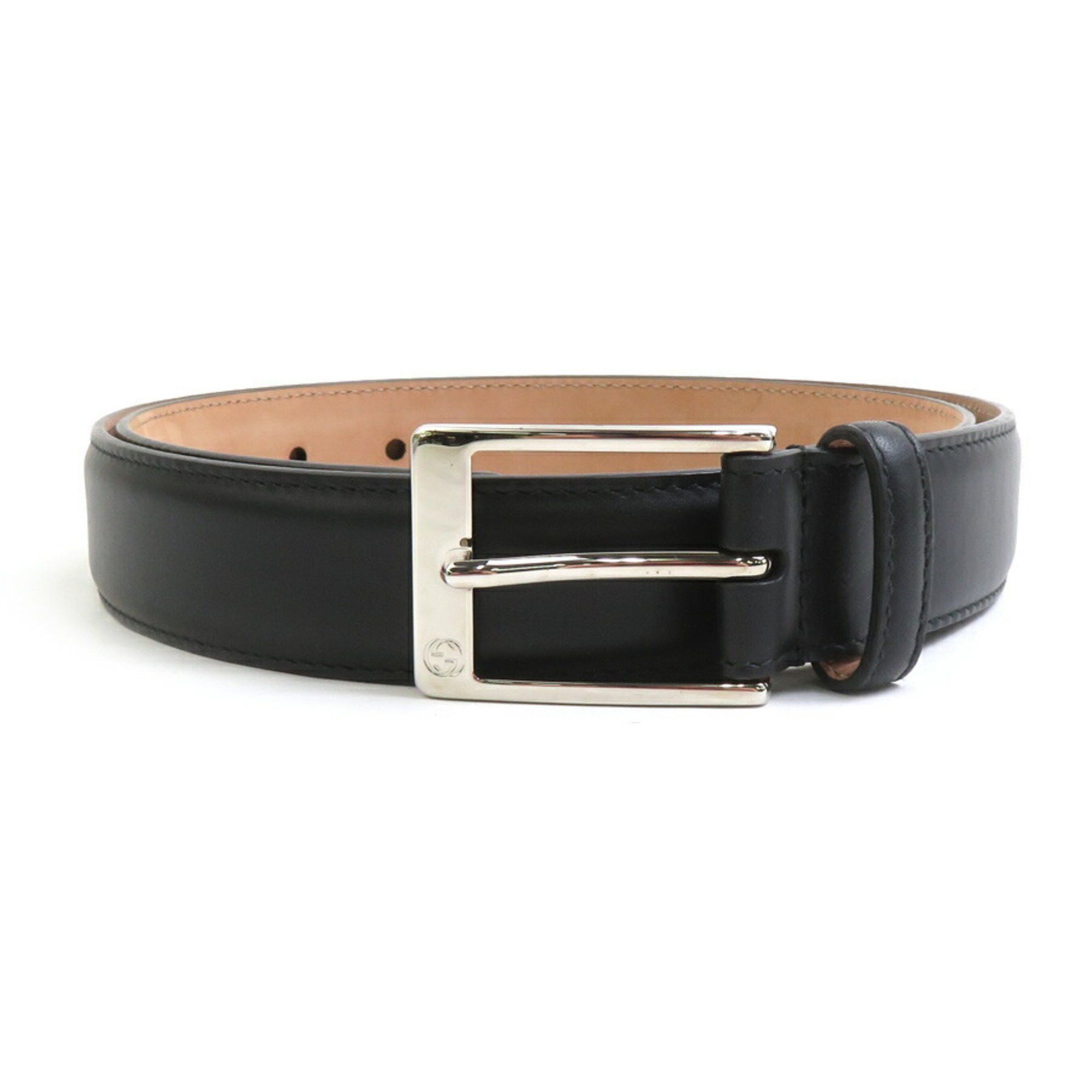 Gucci belt men\'s/women\'s Gucci 100% Leather Metal Silver Double G Buckle Reversible Belt main image 4