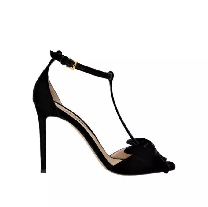 TOM FORD Brigitte Blk Velvet 105mm Sandals NWT Auth