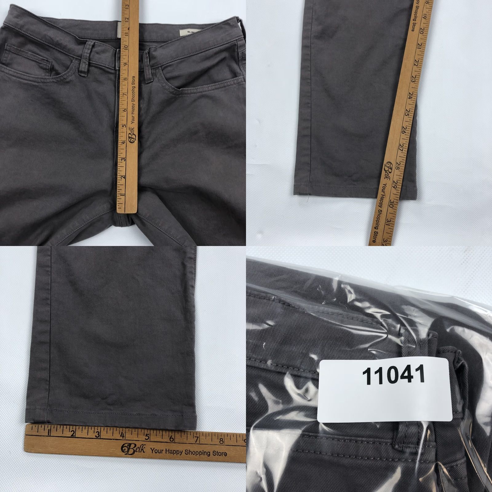 Flint And Tinder Flint and Tinder Men's Slim Fit 365 Pants Gray Size 31x30 Chino Straight Front 5-Pocket Stretch Cotton Spandex Casual Business Casual Casual Mens Size US 31 - 8 Thumbnail