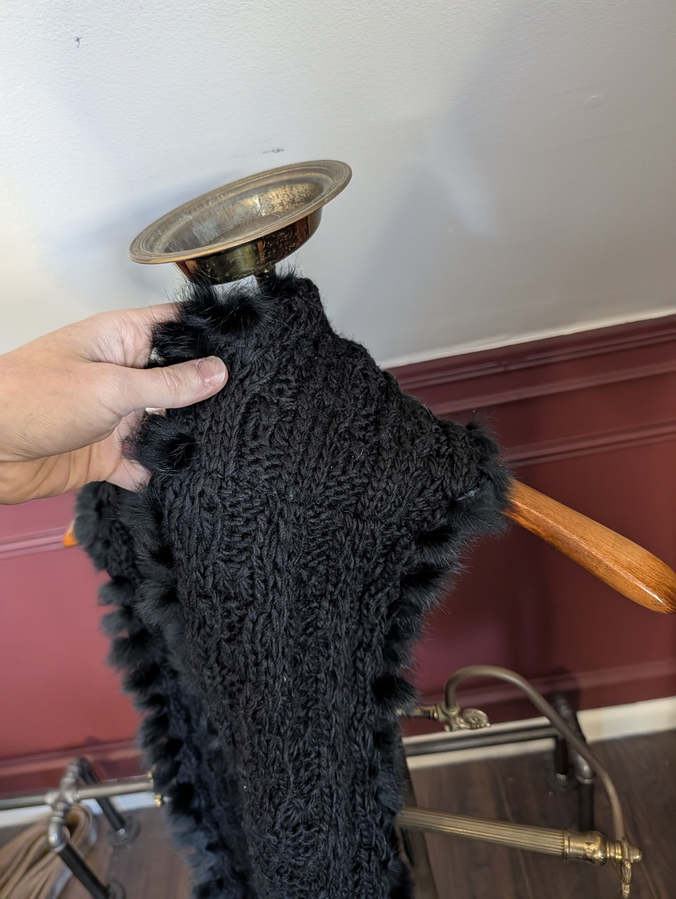 CEJ Cejon vintage black genuine rabbit fur infinity scarf Size ONE SIZE - 5 Thumbnail