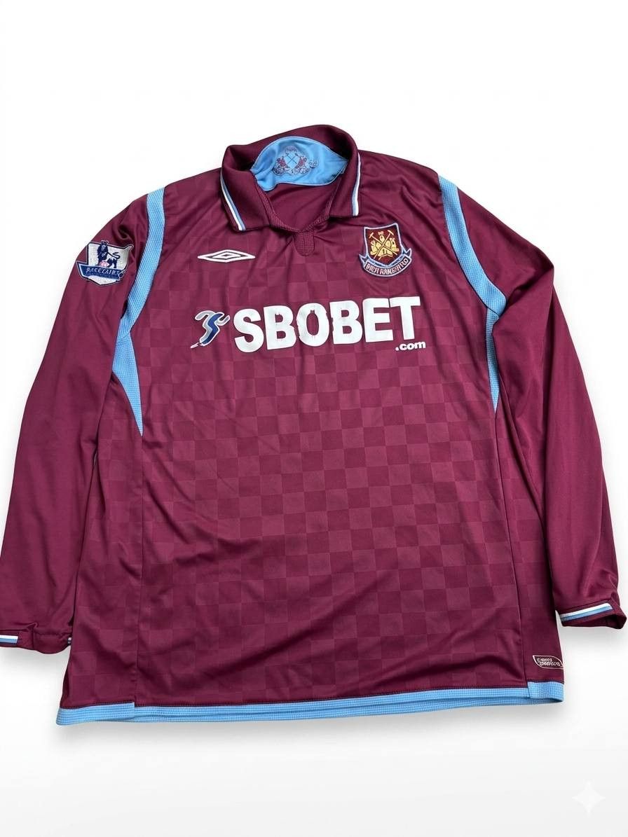 Umbro Vintage West Ham United 2009 Umbro Jersey - Tomkins #30 Size US L / EU 52-54 / 3 - 4 Thumbnail