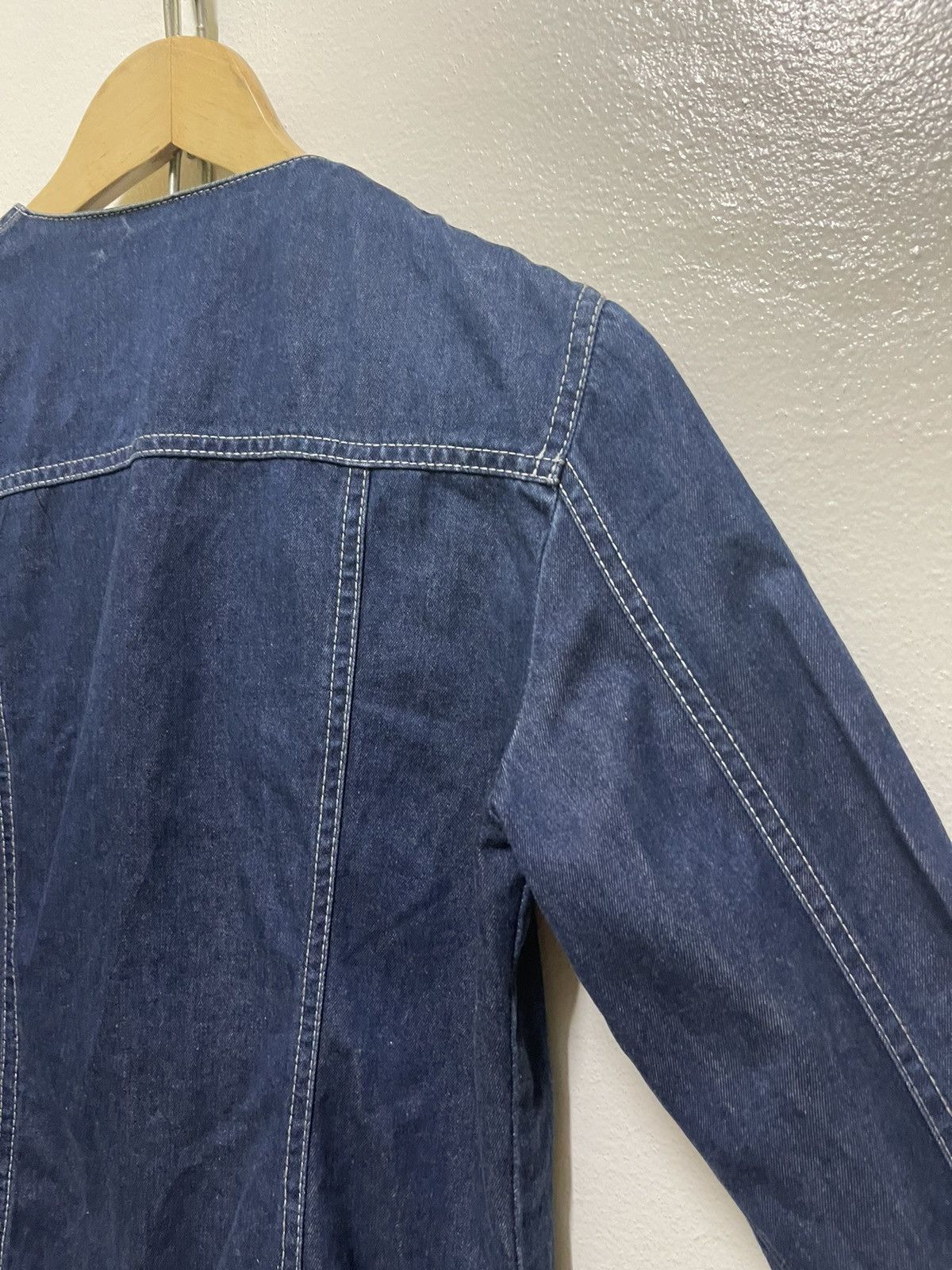 Designer × Hussein Chalayan × Vintage Hussein Chalayan Asymmetrical Denim Jacket SS2000 Italy Size S / US 4 / IT 40 - 12 Thumbnail