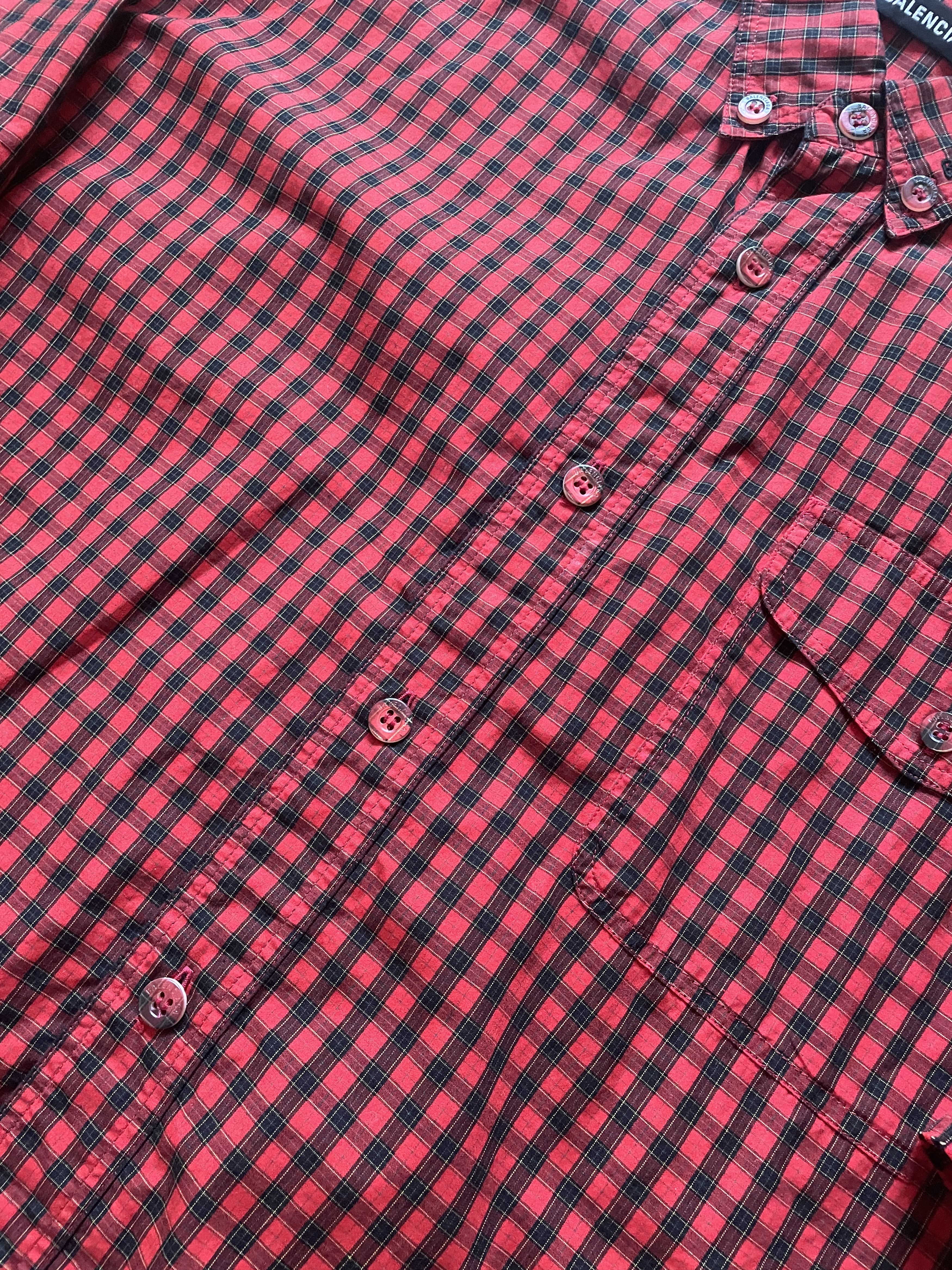Balenciaga Balenciaga - Raw Hem Short Sleeve Cotton Poplin Shirt Size US L / EU 52-54 / 3 - 3 Thumbnail