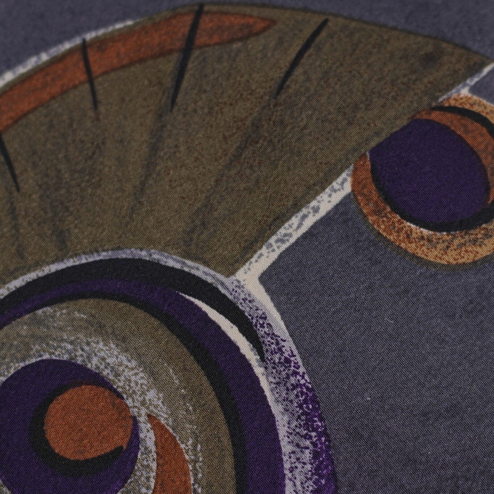 Enrico Coveri Enrico Coveri Abstract Print Blue Gray Purple Short Silk Tie Size ONE SIZE - 2 Thumbnail