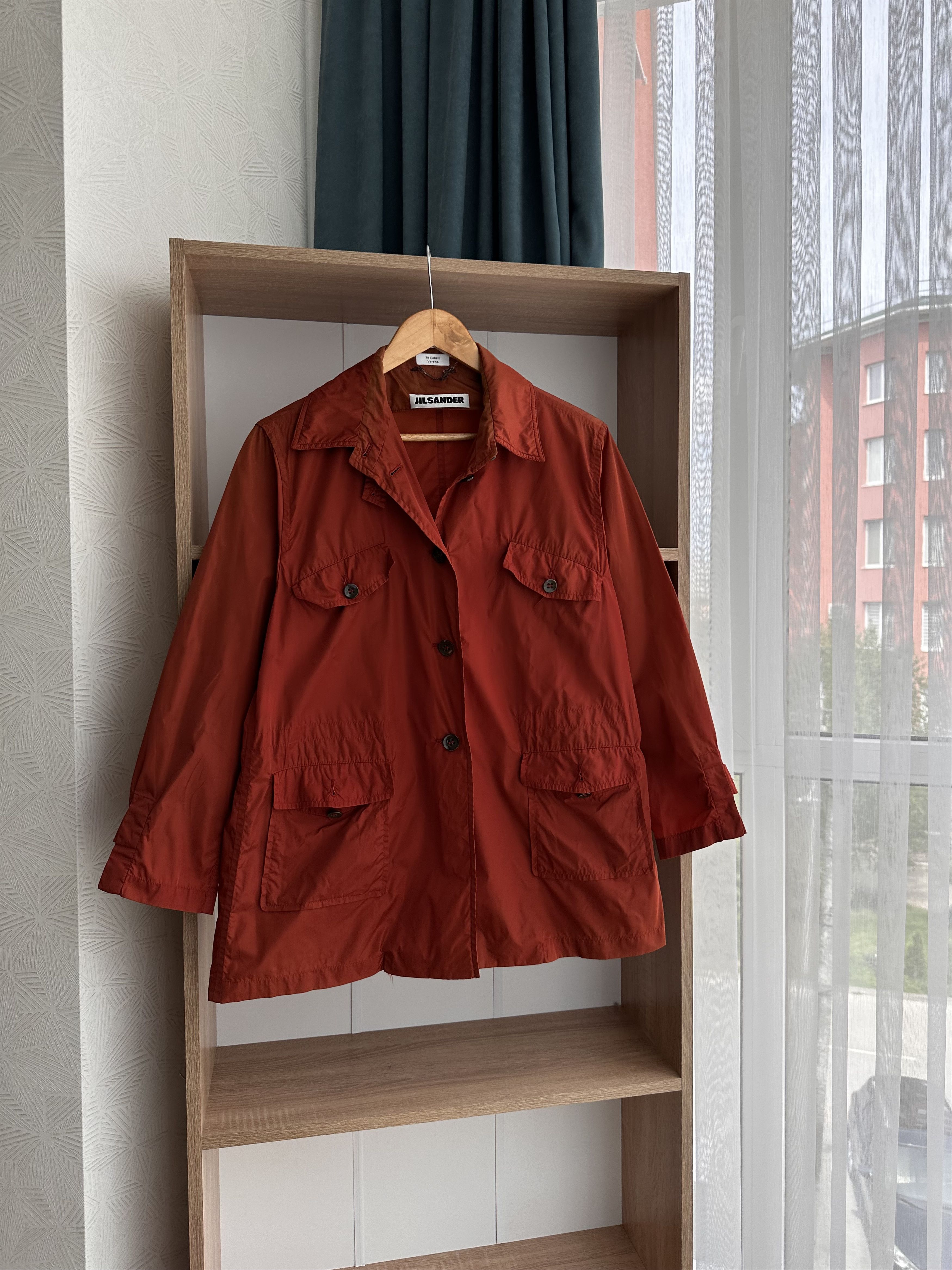 Jil Sander Vintage Jil Sunder Luxury Orange Nylon Cargo Jacket Size US S / EU 44-46 / 1 - 1 Thumbnail