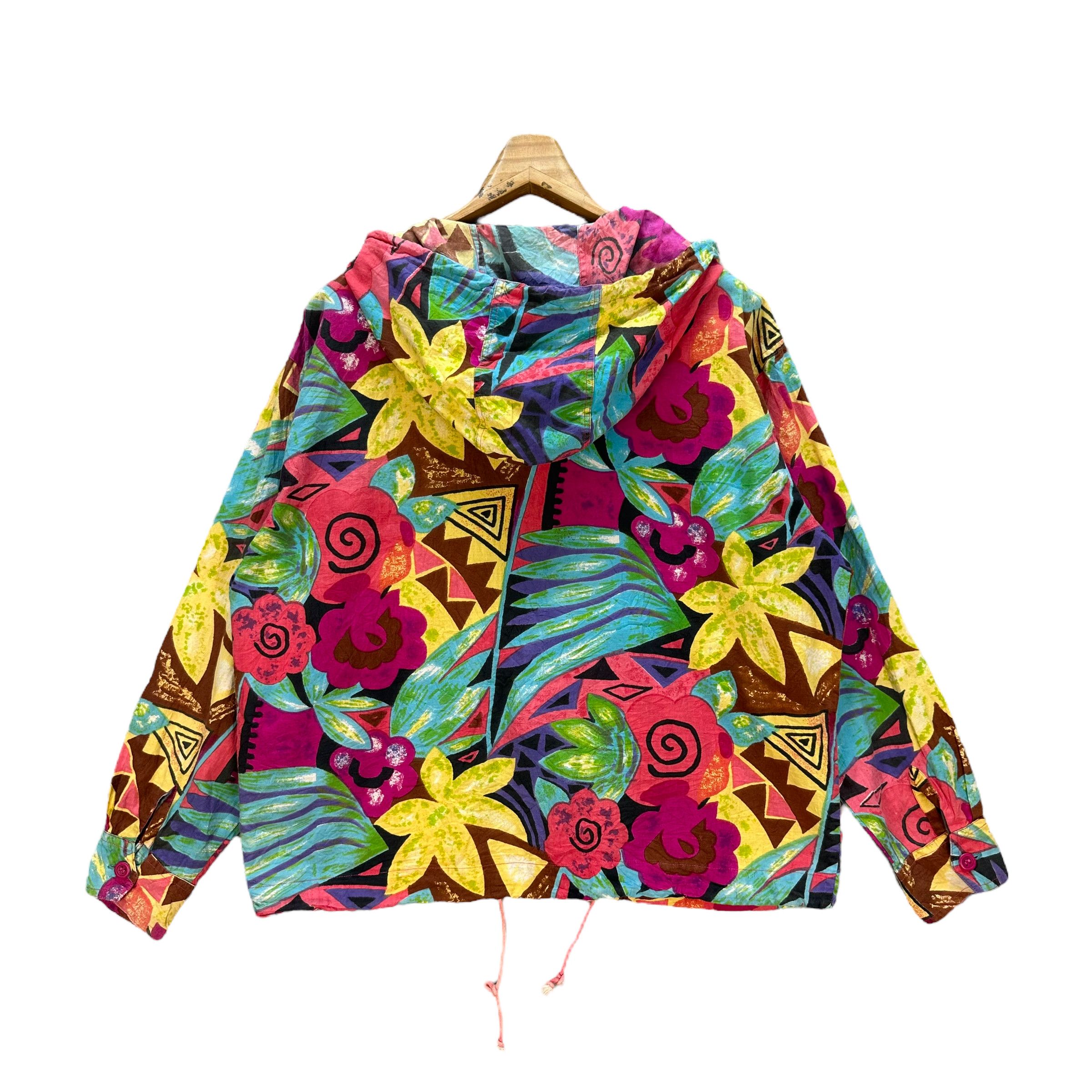 Japanese Brand CASUAL LIFE FULL PRINT BUTTON HOODIE JACKET #8465-010 Size US L / EU 52-54 / 3 - 8 Thumbnail