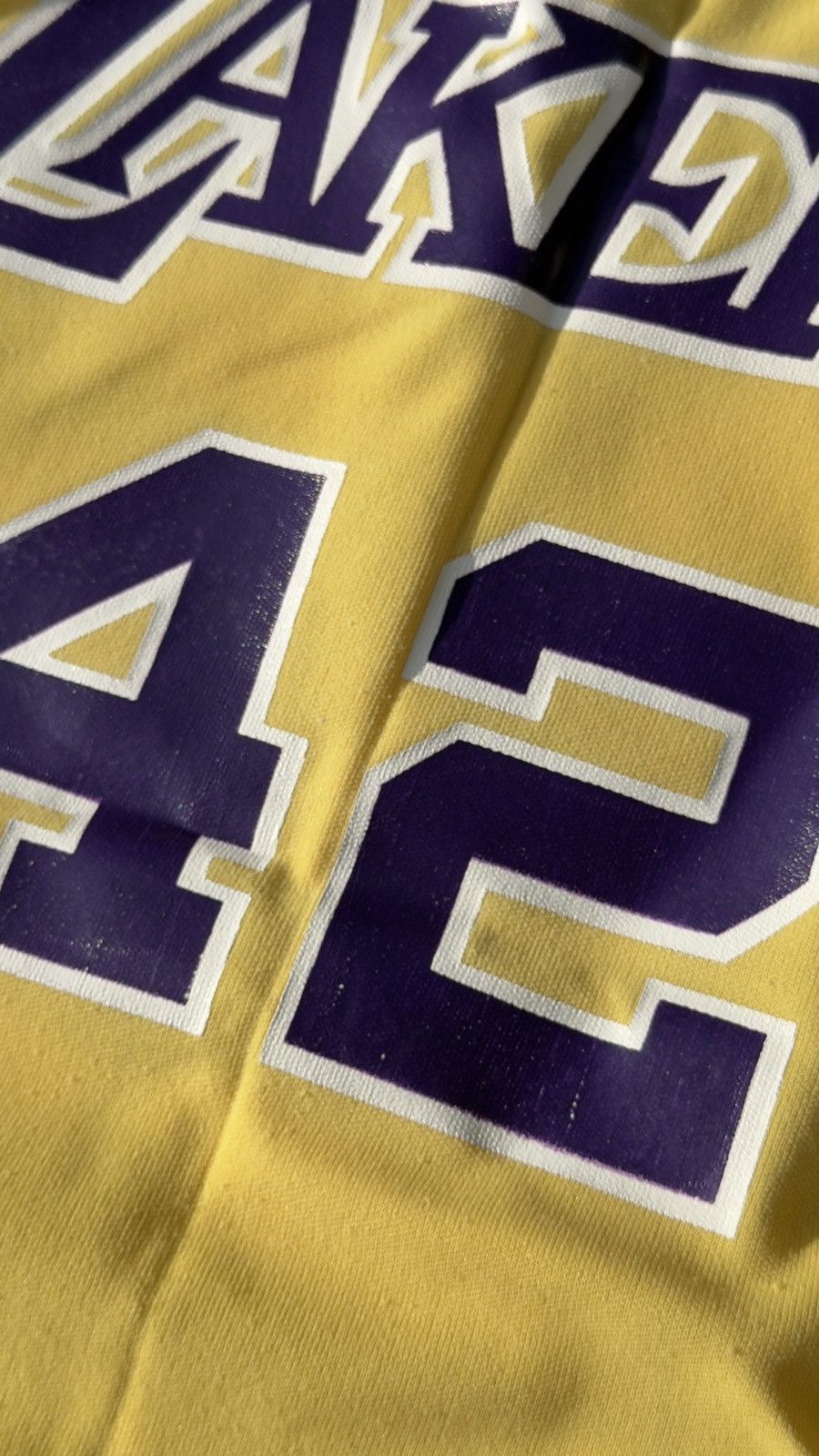 Vintage Jersey Lakers 80s Vintage Rare 42 Number James Worthy Size US XL / EU 56 / 4 - 5 Thumbnail