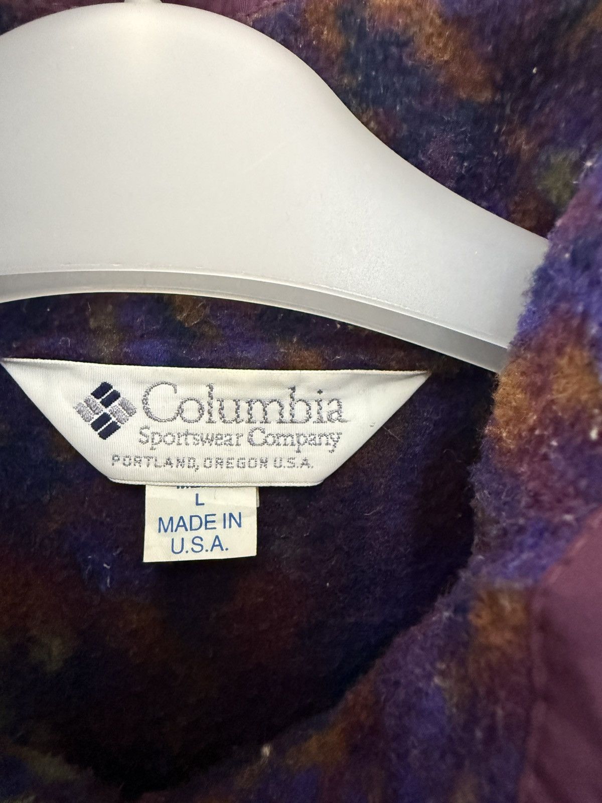 Columbia 🔥 90's Multi-Coloured GEOMETRIC Columbia Fleece Sweat Jacket Size US L / EU 52-54 / 3 - 9 Thumbnail