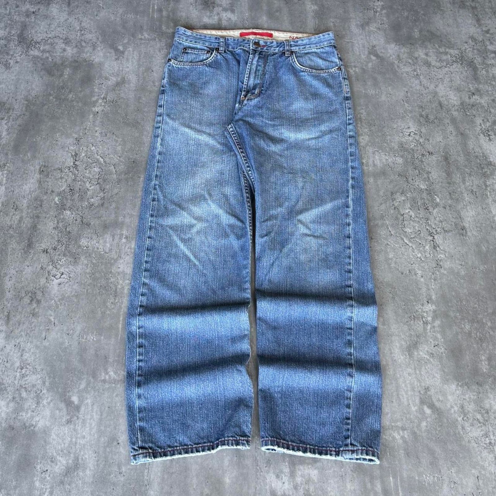 Nautica × Vintage Vintage Y2K Nautica Embroidered Baggy Opium Essential Jeans Size US 33 - 1 Thumbnail