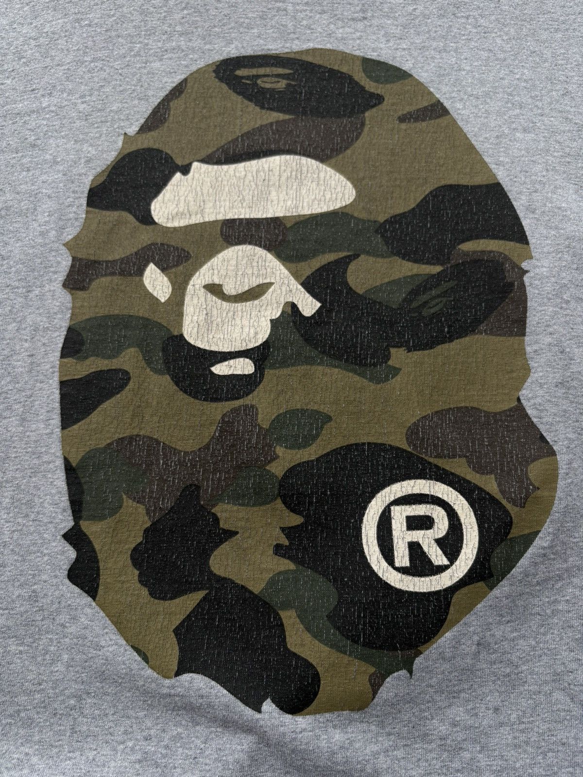 Bape A Bathing Ape (BAPE) 1st Camo Big Ape Head Mirrored Grey Size US XXL / EU 58 / 5 - 2 Thumbnail