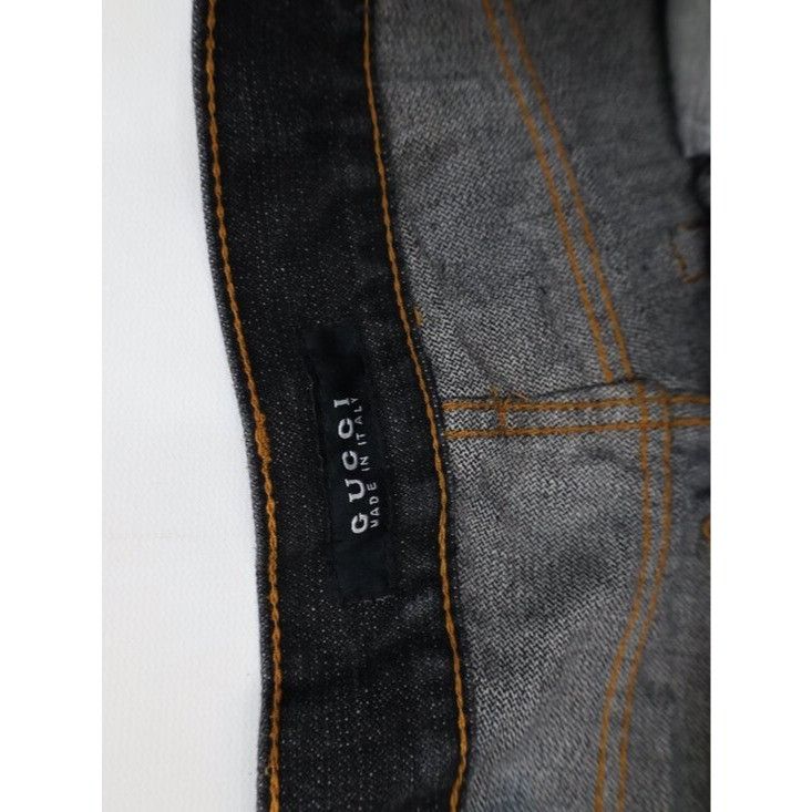 Gucci Vintage Gucci Faded Spell Out Wide Leg Denim Jeans Size US 34 / EU 50 - 9 Thumbnail