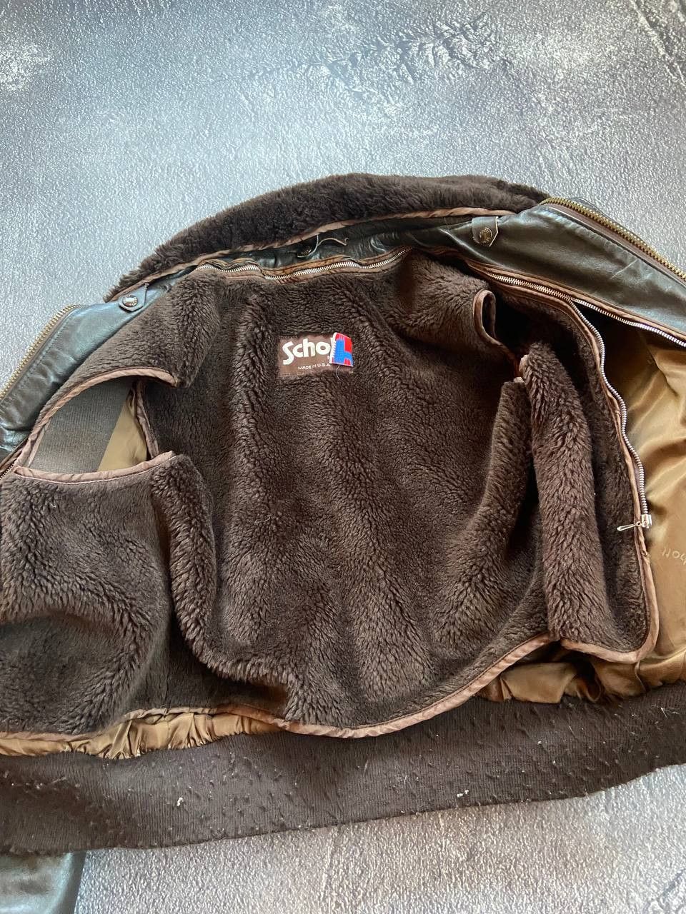 Schott vintage Schott NYC Leather Bomber with Detachable Collar Size US L / EU 52-54 / 3 - 3 Thumbnail