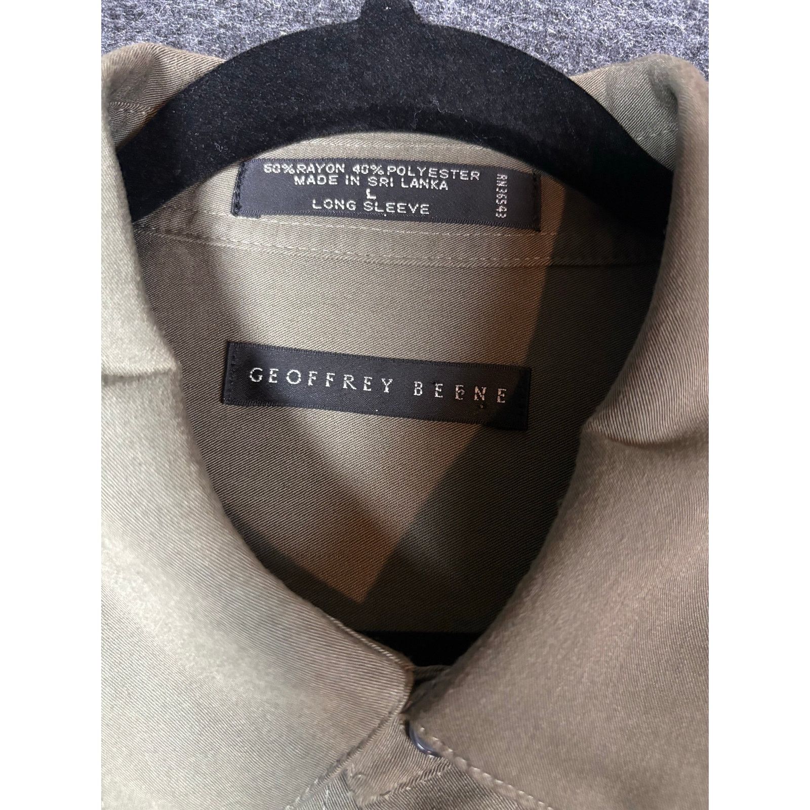 Geoffrey Beene Geoffrey Beene Button Up Shirt Mens Large Tan Beige #0479 Size US L / EU 52-54 / 3 - 3 Thumbnail