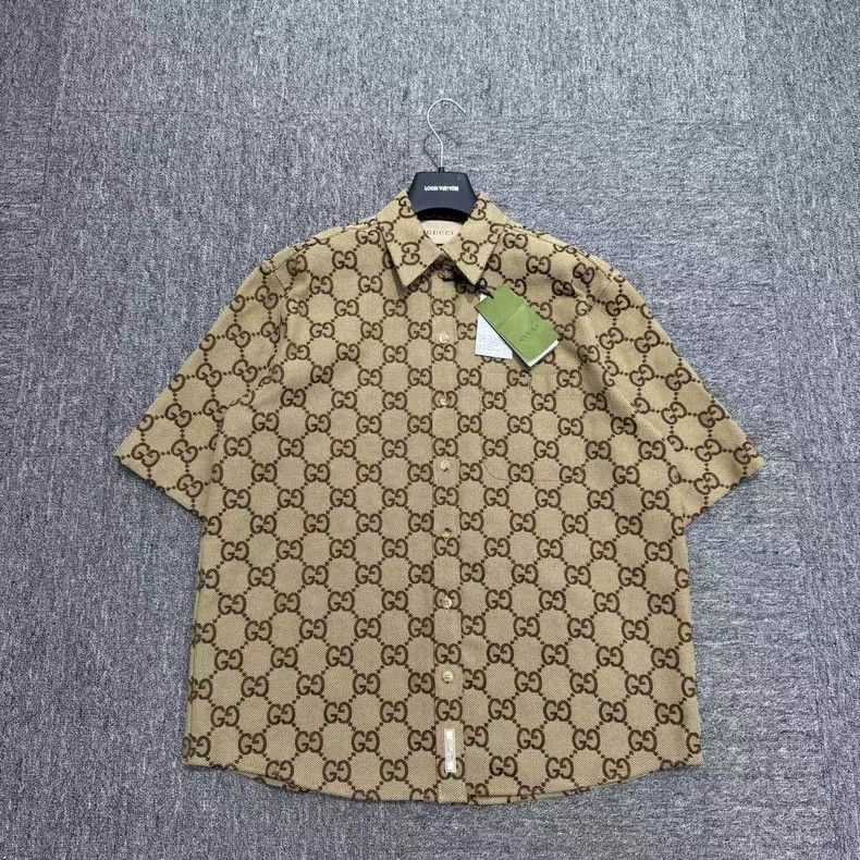 Gucci Gucci Size 38 Double G full-print short-sleeved shirt size Size US XS / EU 42 / 0 - 3 Thumbnail