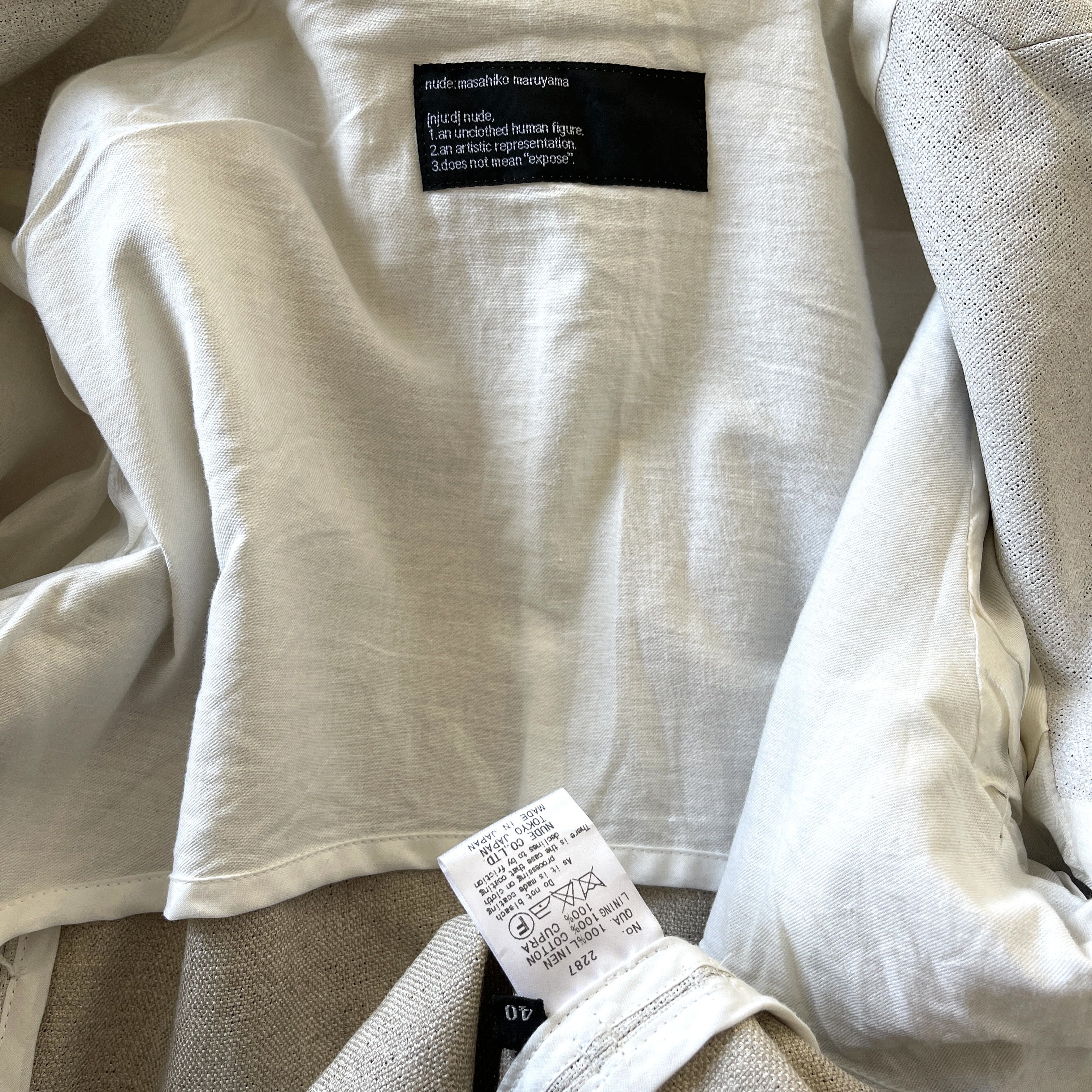 Nude: Masahiko Maruyama NUDE: MASAHIKO MARUYAMA Jacket size 40 Size S / US 4 / IT 40 - 4 Thumbnail