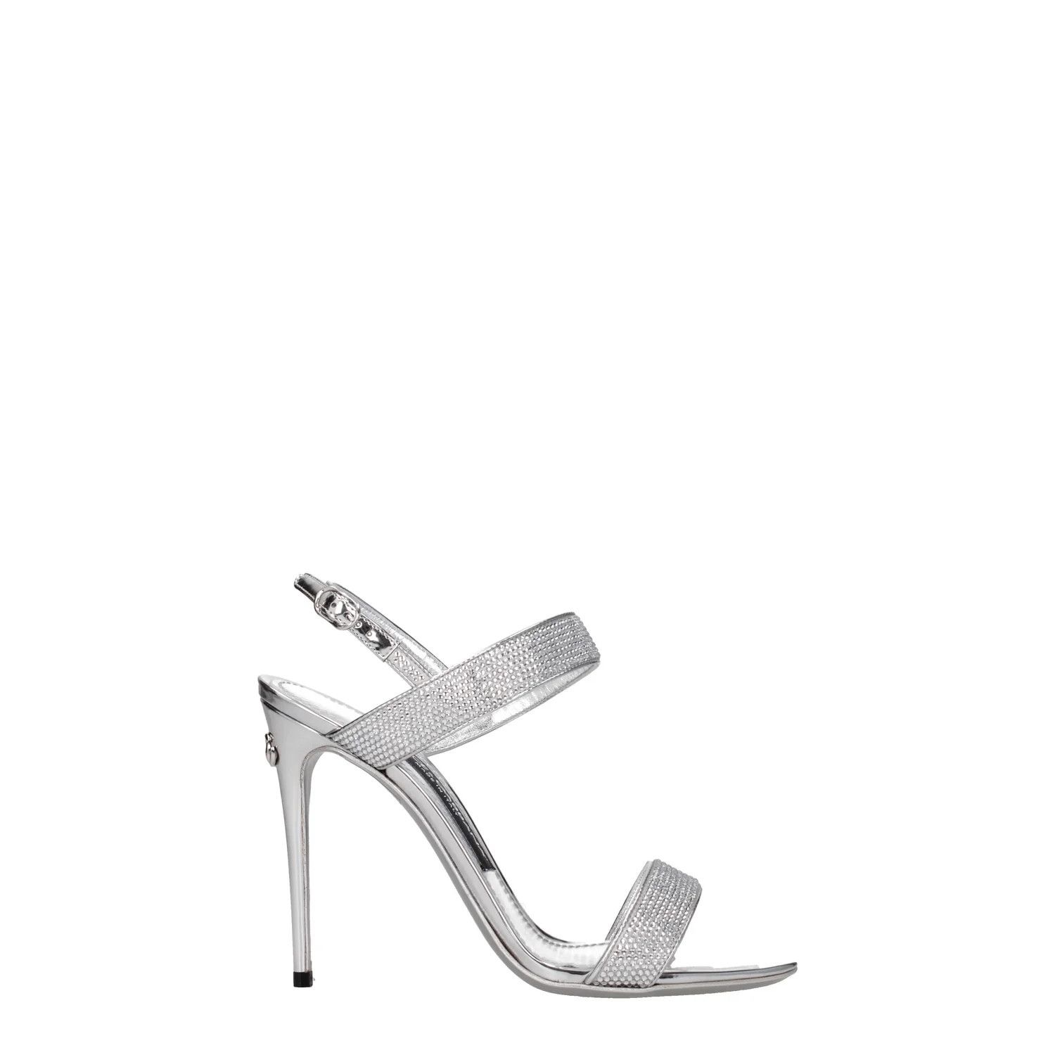 Dolce & Gabbana ob1o1e1124 Satin Sandals in Silver Size US 9 / IT 39 - 1 Thumbnail