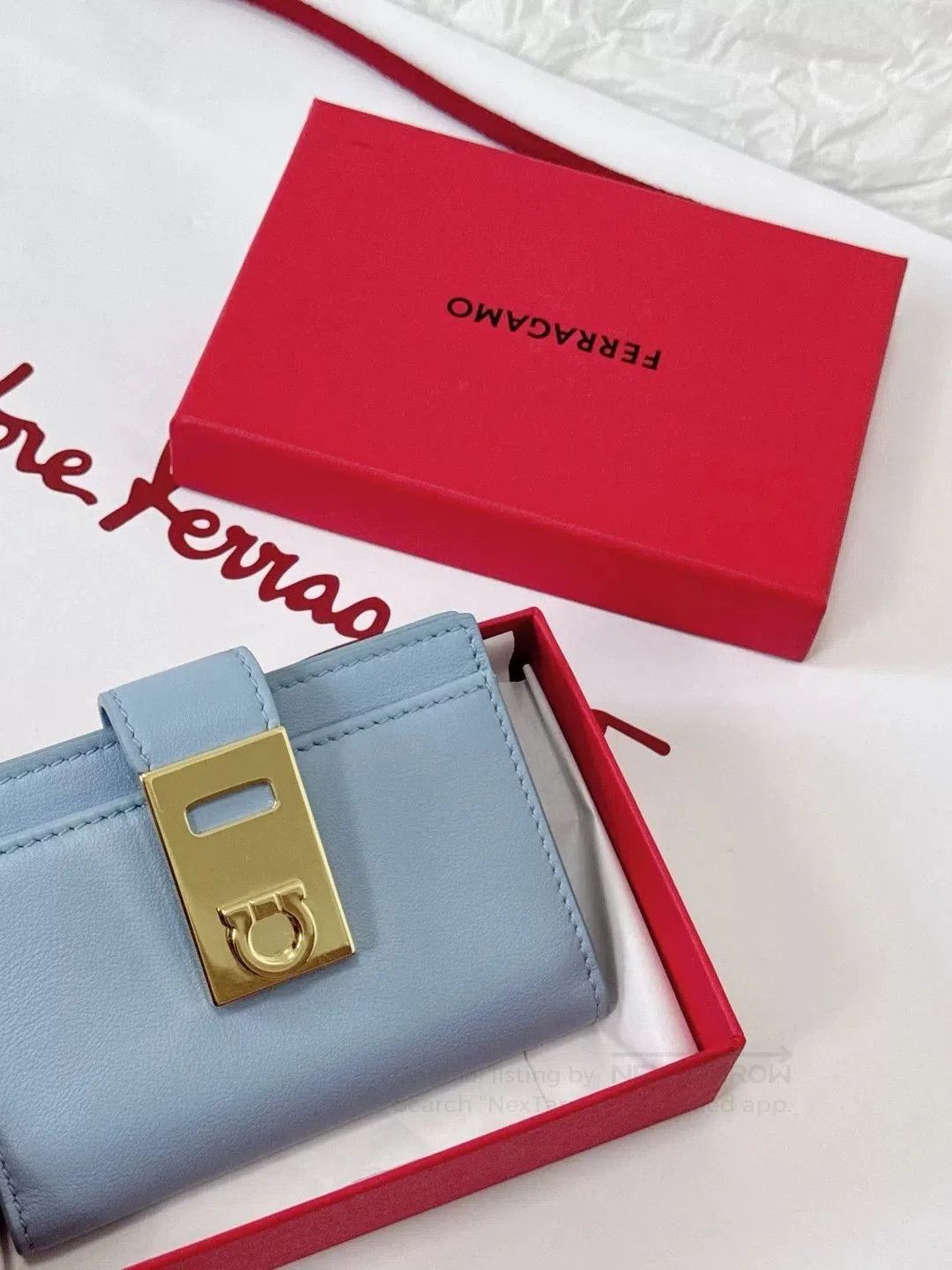 Salvatore Ferragamo Ferragamo Hug Gancino Buckle Card Case. Size ONE SIZE - 5 Thumbnail