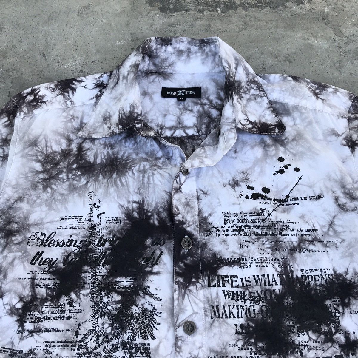Japanese Brand Batsu studio Poem acid shirt Size US M / EU 48-50 / 2 - 4 Thumbnail