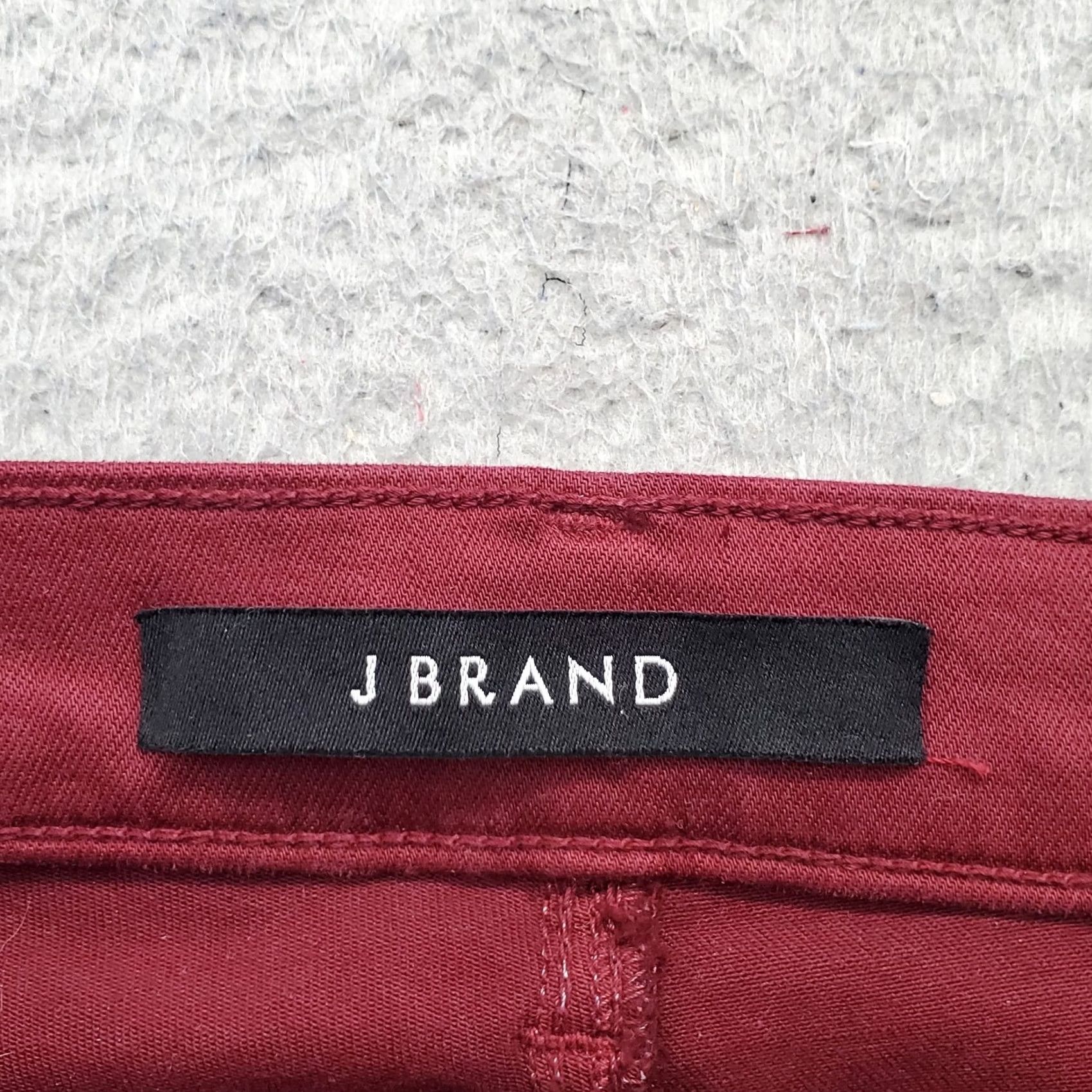 J Brand J Brand Skinny Jeans Womens 30 Burgundy Denim Flat Front Ankle Slit Streetwear Jeans Size 30" / US 8 / IT 44 - 7 Thumbnail