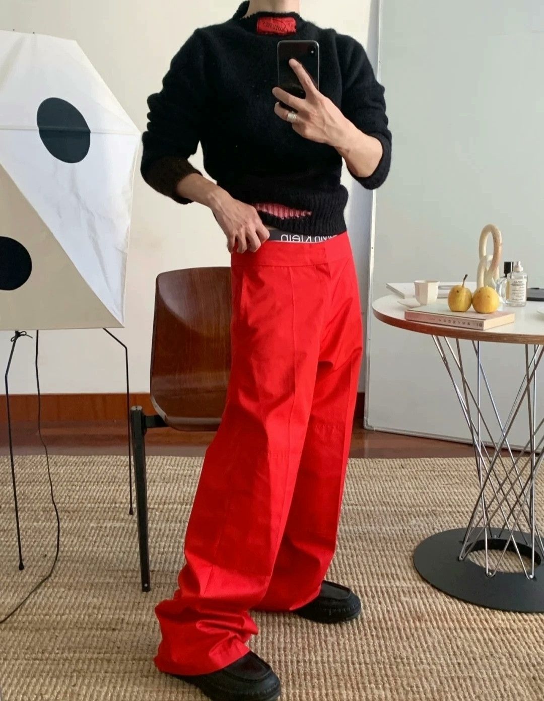 Raf Simons Black Appliquéd Wool Blend Sweater