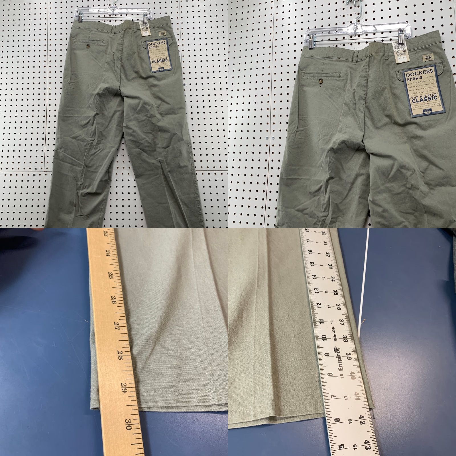 Dockers Dockers Pants Mens 38x30 Khaki Pleated Classic Straight Leg Chino Beige 30 Inseam Nwt Casual Belted Front Type: Pleated Mens Size US 38 / EU 54 - 8 Thumbnail