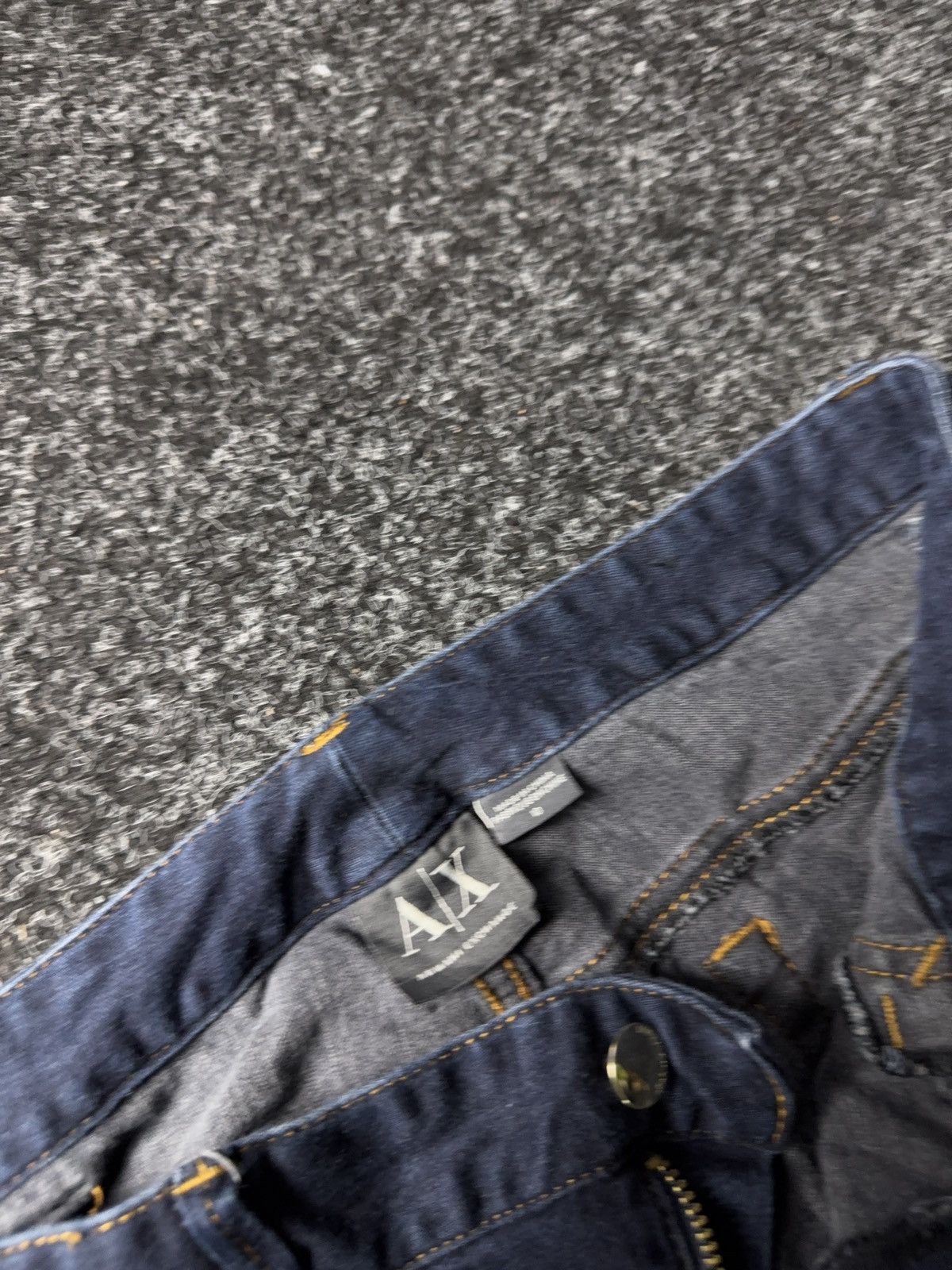 Armani Exchange Luxury Y2K Armani Exchange Slim Fit Dark Blue Stretch Jeans Size 30" / US 8 / IT 44 - 8 Thumbnail