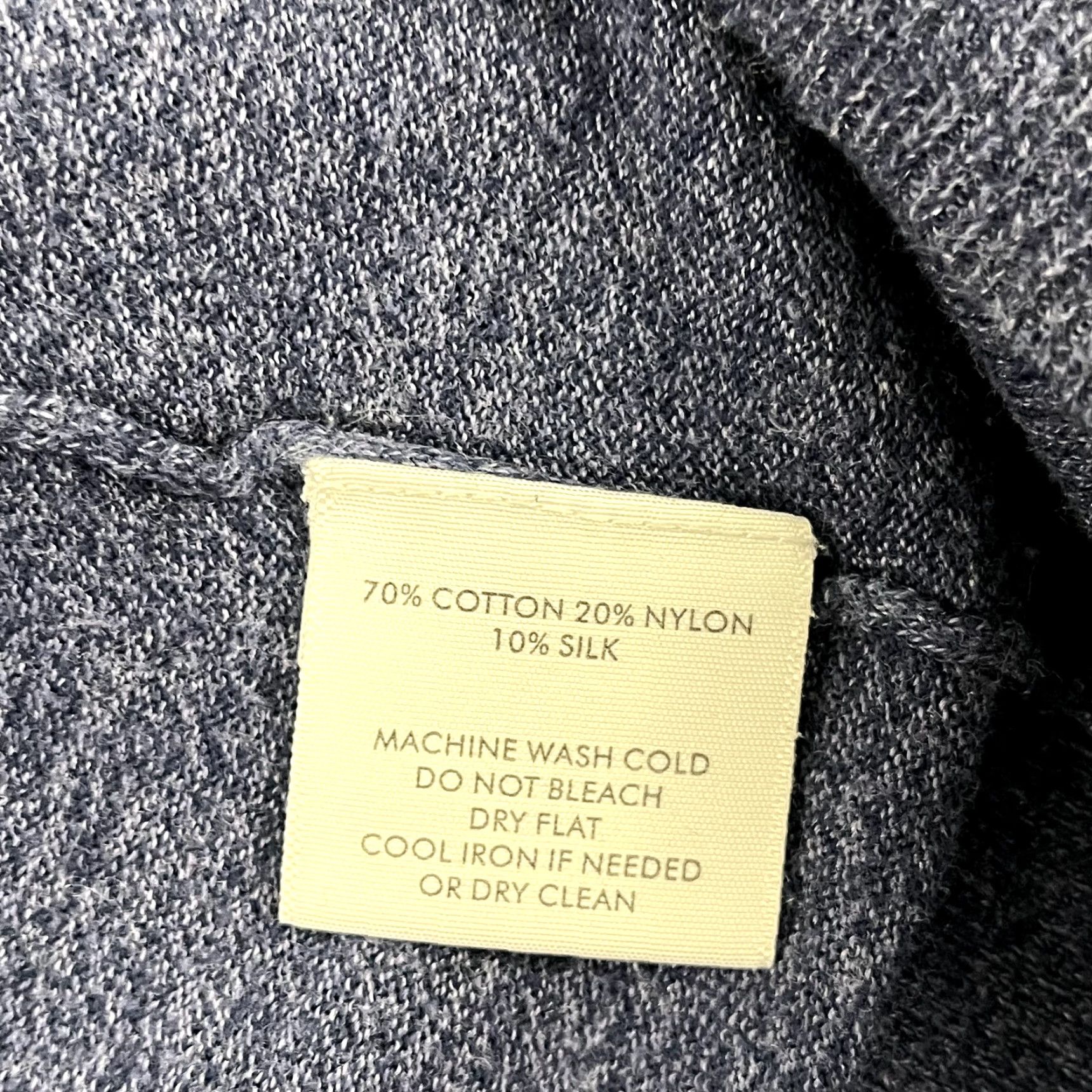 White + Warren WHITE + WARREN Sweater Womens Small Blue Turtle Neck Pullover Silk Nylon Stretch Size S / US 4 / IT 40 - 3 Thumbnail
