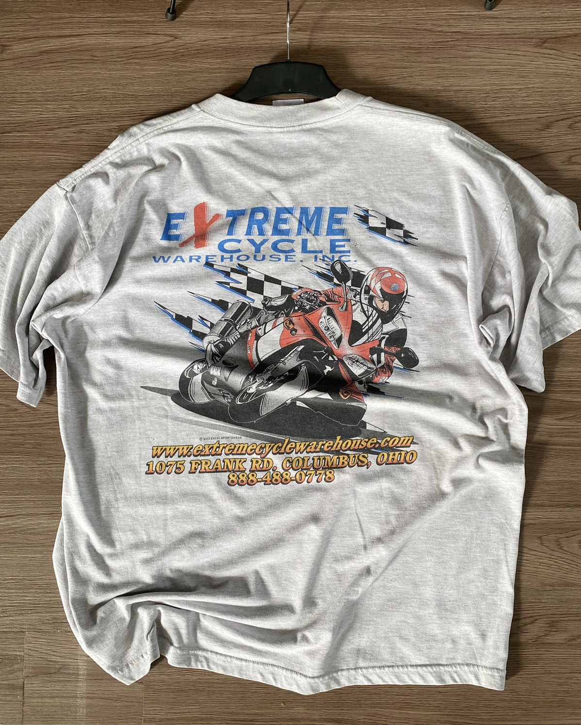 Jerzees × Vintage Tshirt Vintage Extrem Cycle Warehouse Ohio 2002 Colombus Vtg Size US XL / EU 56 / 4 - 1 Thumbnail